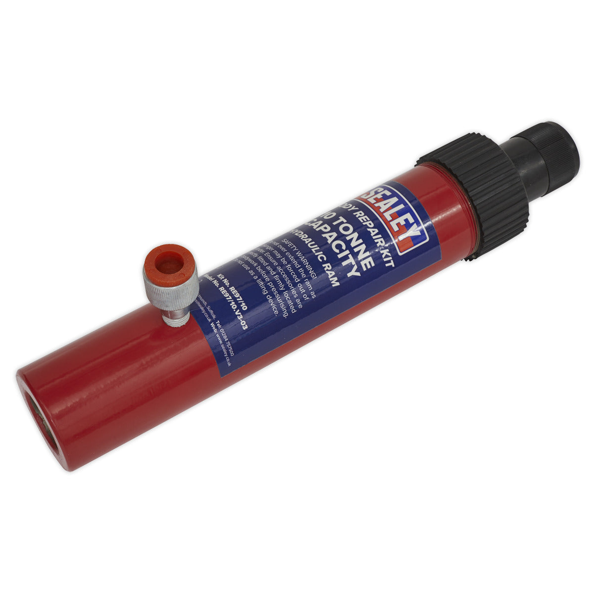 Sealey Snap Push Ram with Pump & Hose Assembly 10 Tonne RE97.10-COMBO