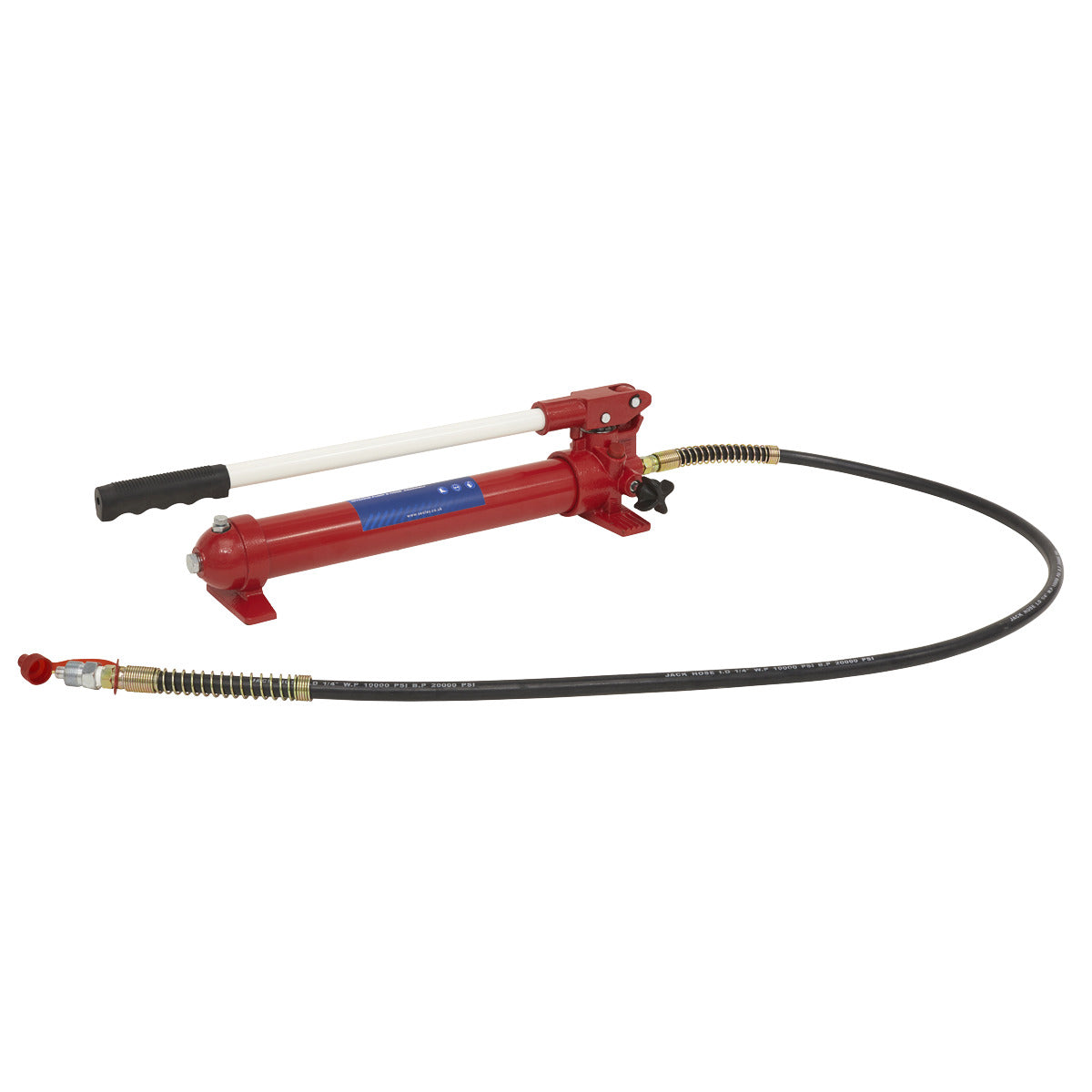 Sealey Snap Push Ram with Pump & Hose Assembly 10 Tonne RE97.10-COMBO
