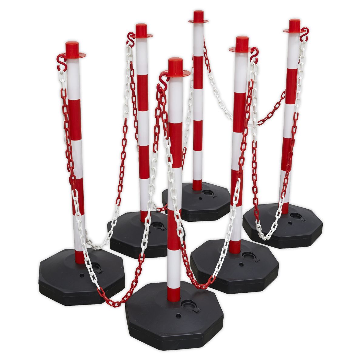 Sealey Red/White Post & Chain Kit 25m - RWSBKIT