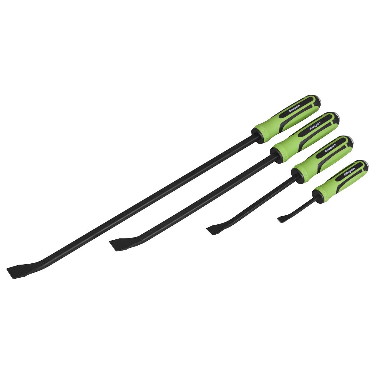Sealey Siegen Heavy-Duty Angled Pry Bar Set with Hammer Cap 4pc - S01138