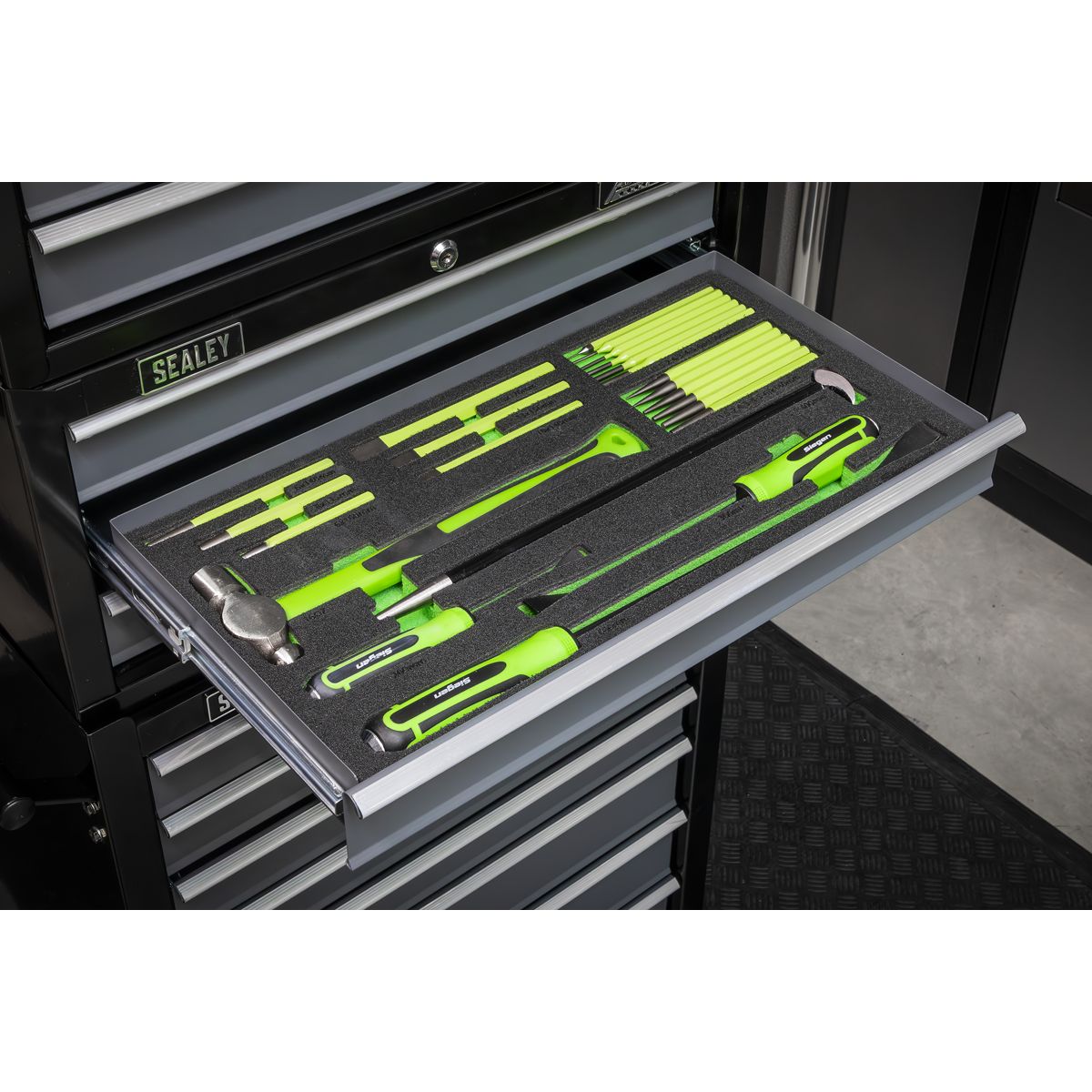Sealey Siegen Pry Bar, Hammer & Punch Set with Tool Tray 23pc - Image 9
