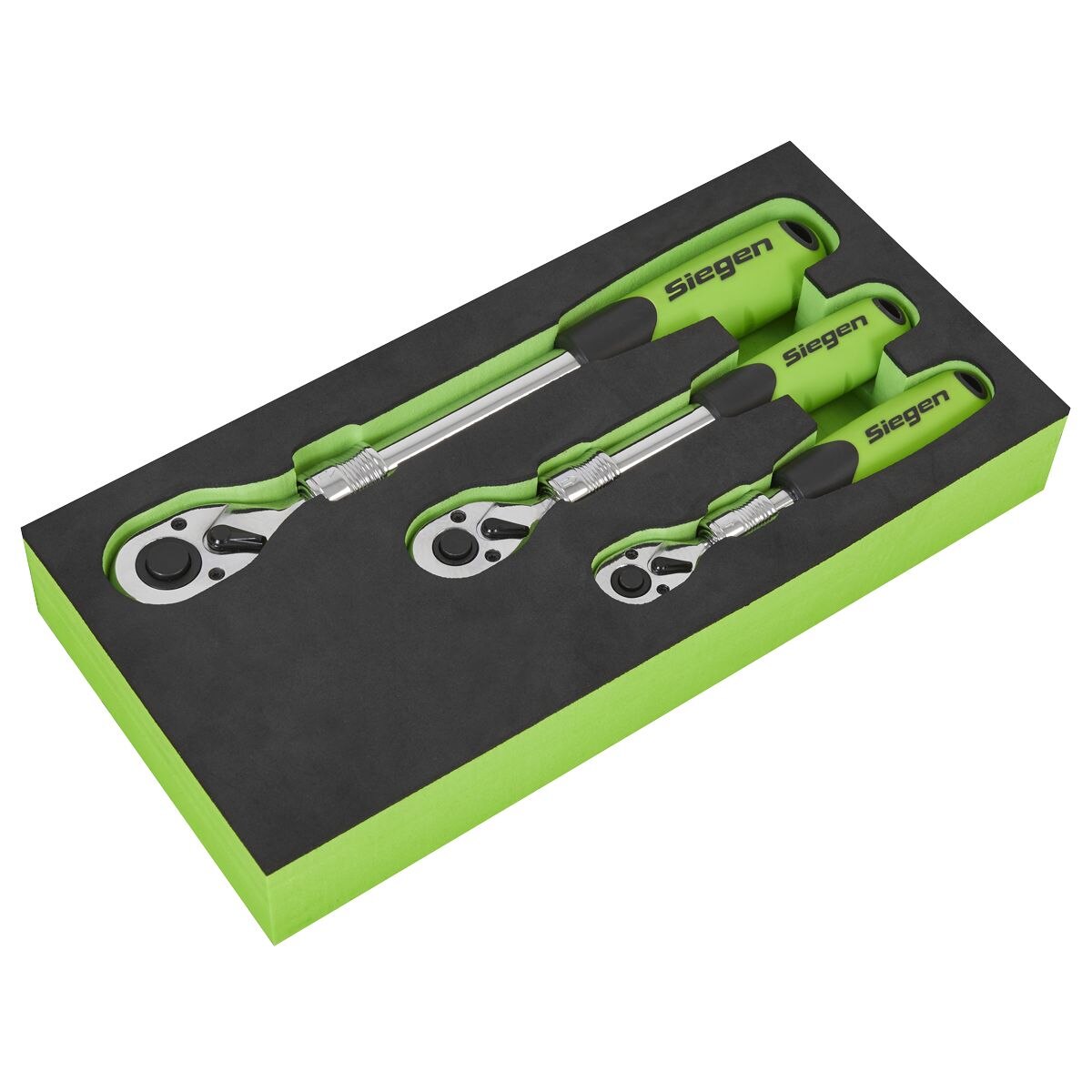 Sealey Siegen Extendable Ratchet Wrench Set 3pc - Image 1