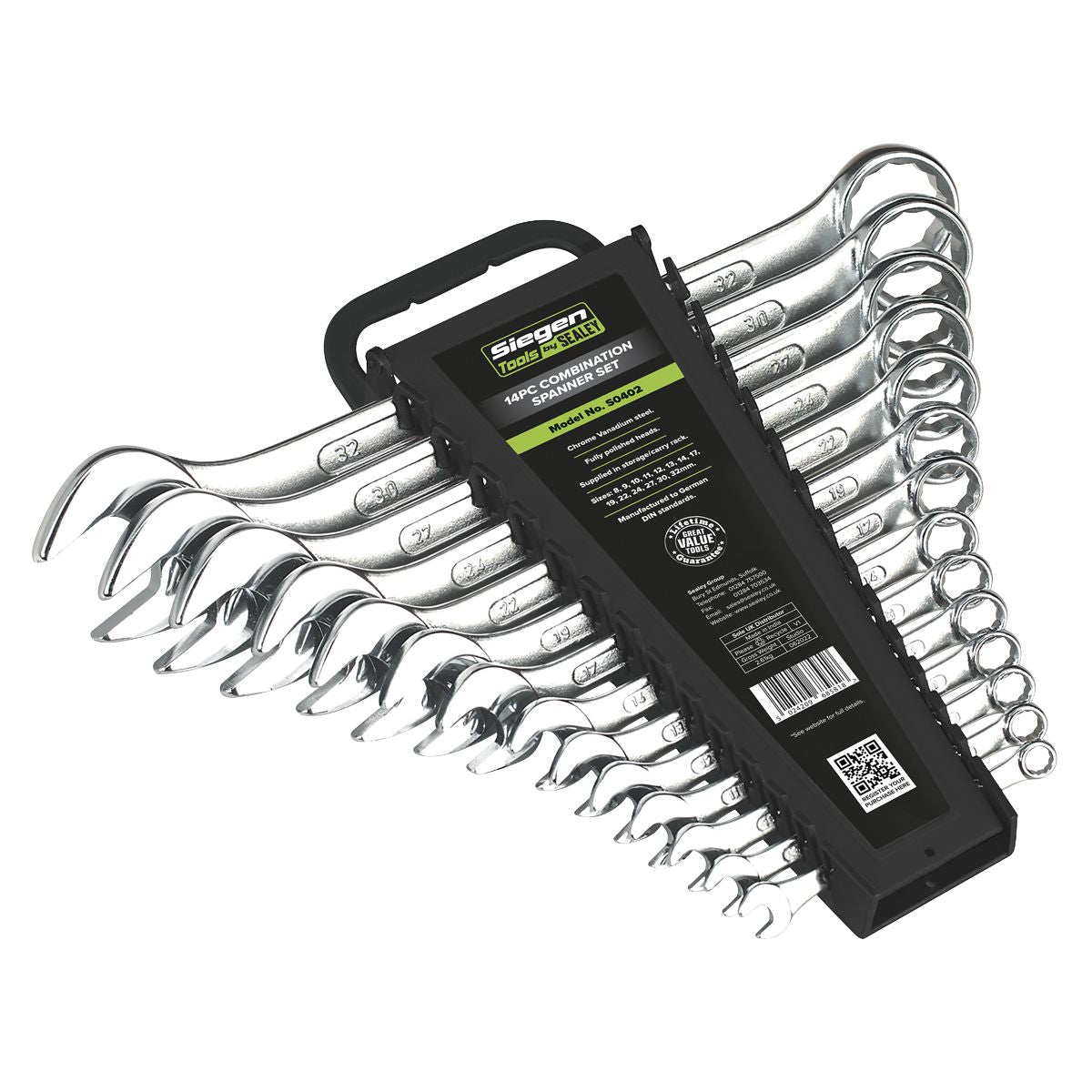Sealey Siegen Combination Spanner Set 14pc - Image 1
