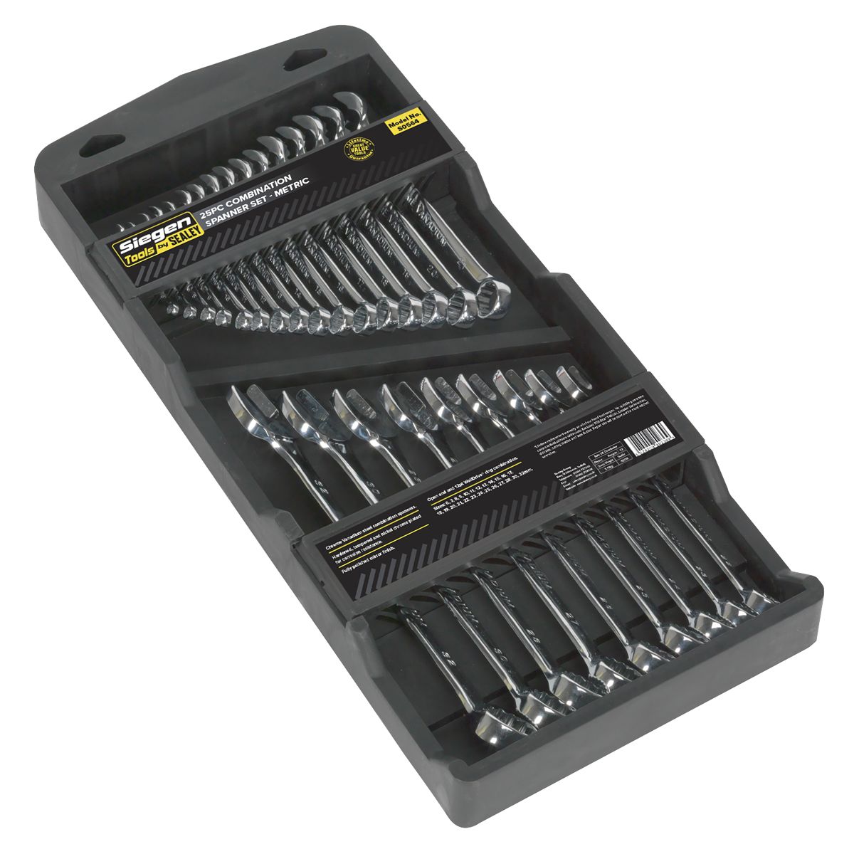 Sealey Siegen Combination Spanner Set 25pc - Image 2