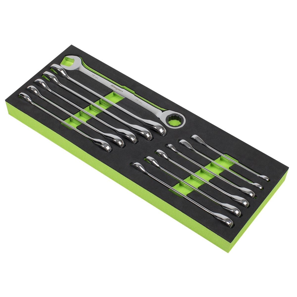 Sealey Siegen Ratchet Combination Spanner Set 12pc - Image 3