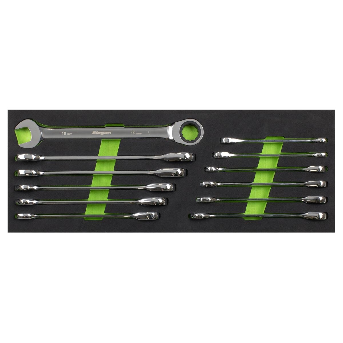 Sealey Siegen Ratchet Combination Spanner Set 12pc - Image 4