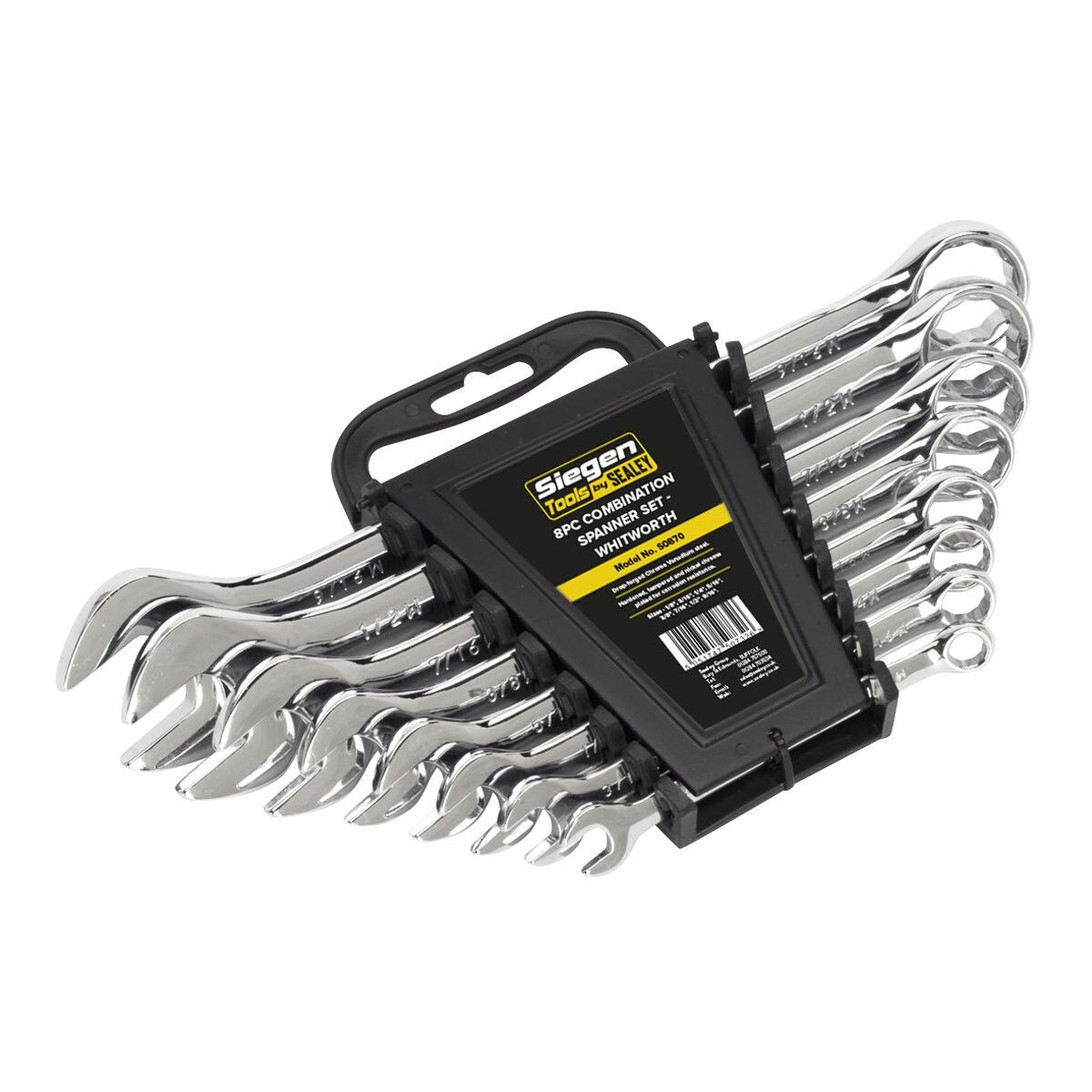 Sealey Siegen Whitworth Combination Spanner Set 8pc - Image 2