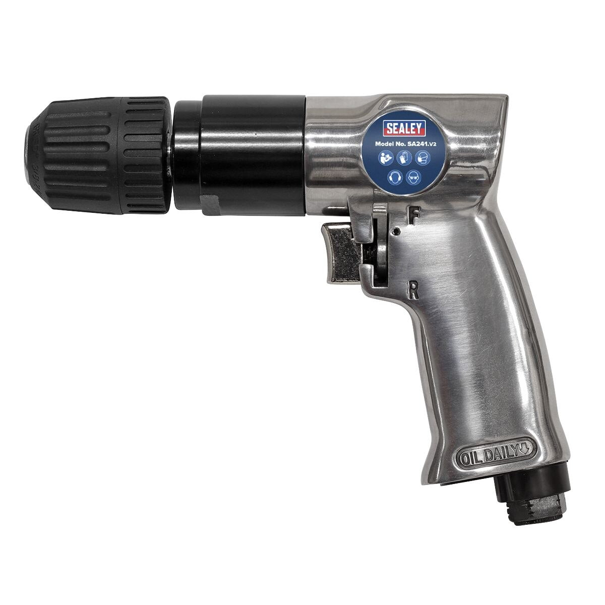 Sealey Reversible Air Drill 10mm with Keyless Chuck - Image 3