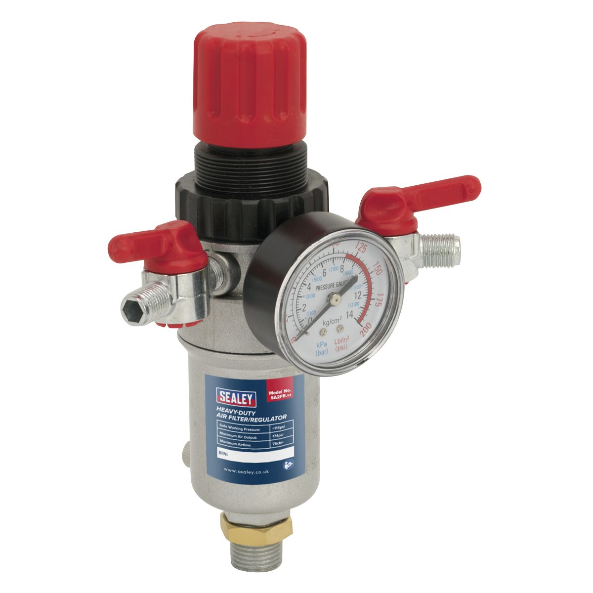 Sealey Heavy-Duty Air Filter/Regulator - Image 1