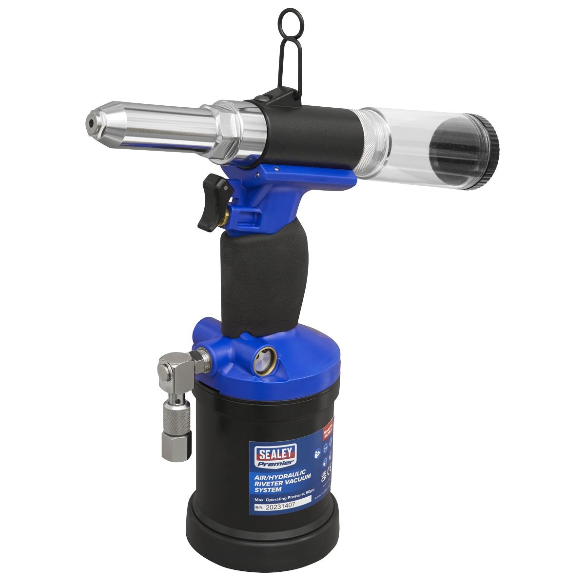 Sealey Premier Air/Hydraulic Riveter Vacuum System - Image 1