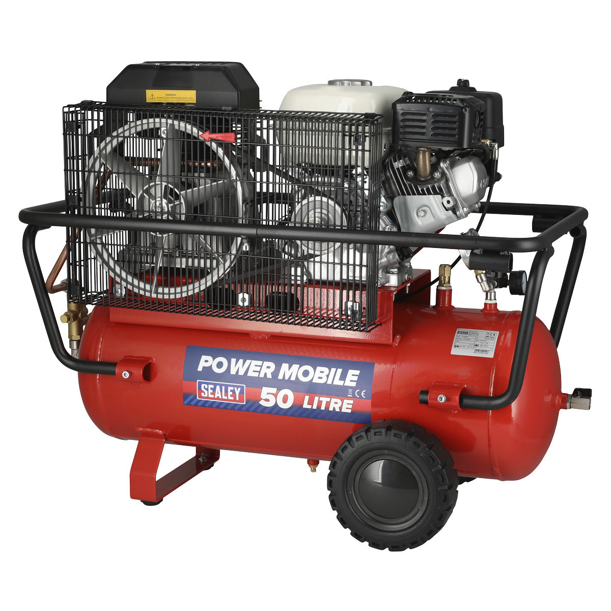 Sealey 50L Belt Drive Air Compressor with Petrol Engine 5.5hp SA5055