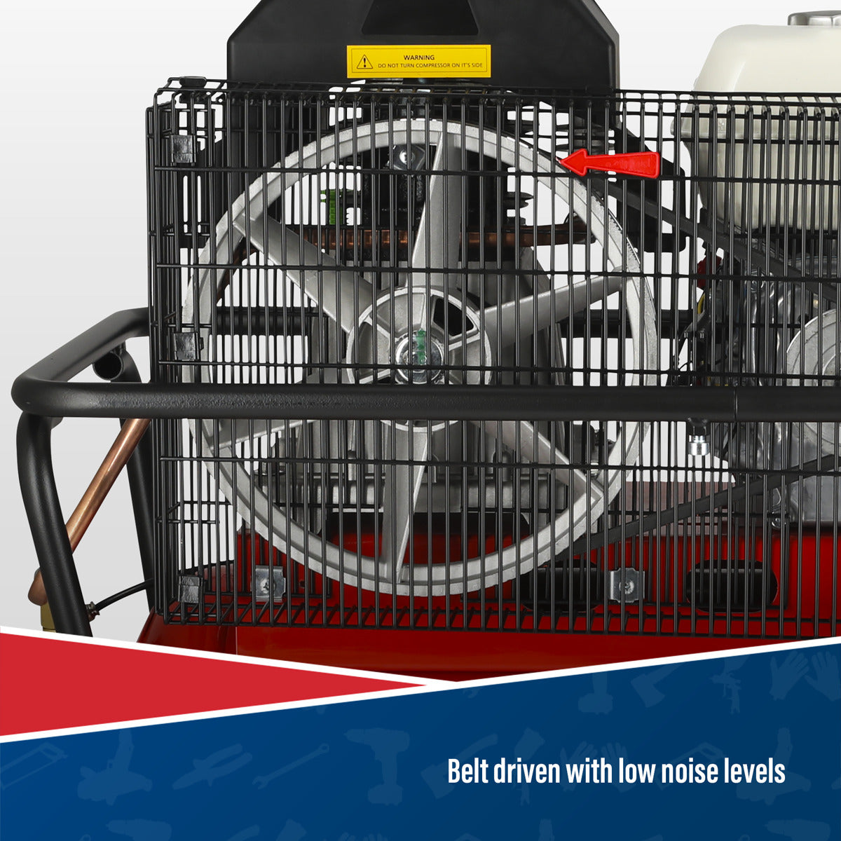 Sealey 50L Belt Drive Air Compressor with Petrol Engine 5.5hp SA5055