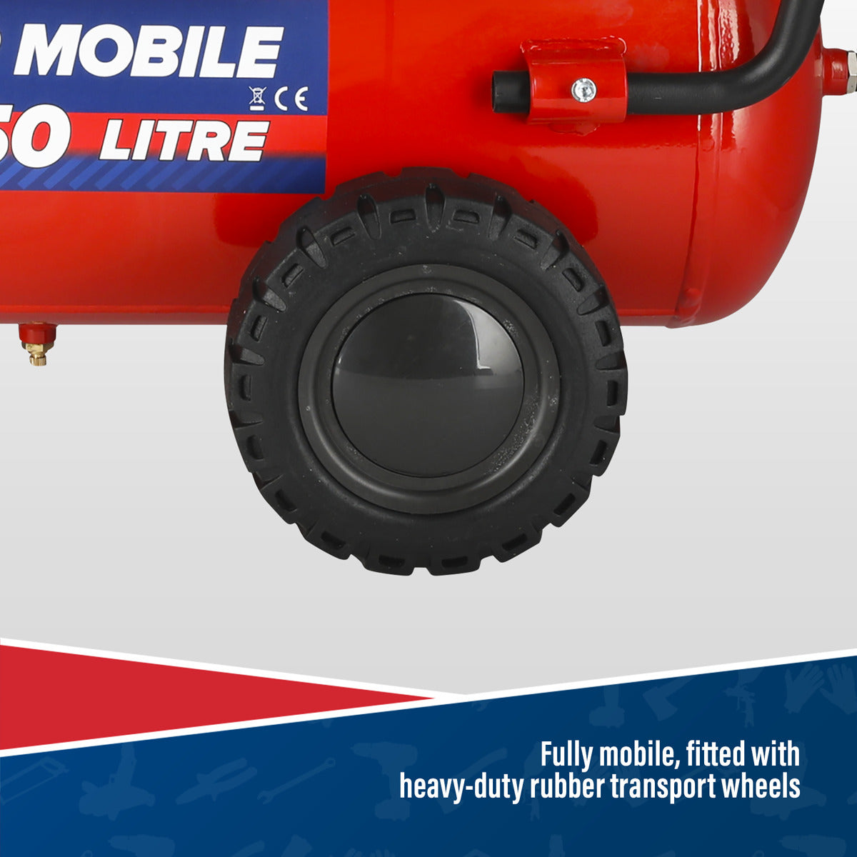 Sealey 50L Belt Drive Air Compressor with Petrol Engine 5.5hp SA5055