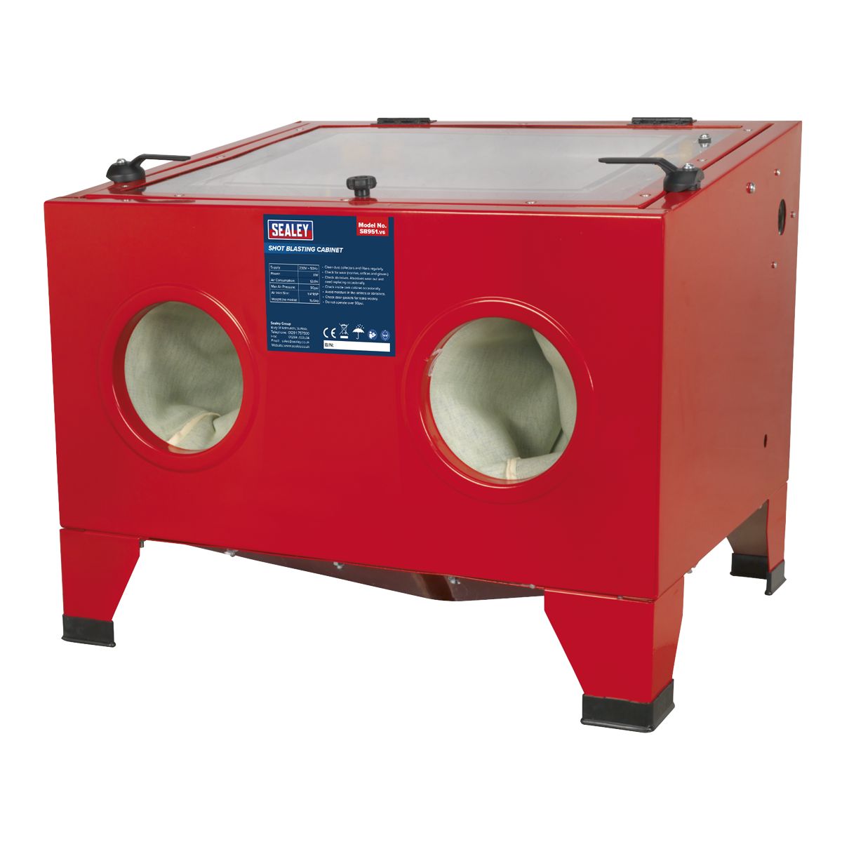 Sealey Shot Blasting Cabinet with Gun 640 x 490 x 490mm - Image 1