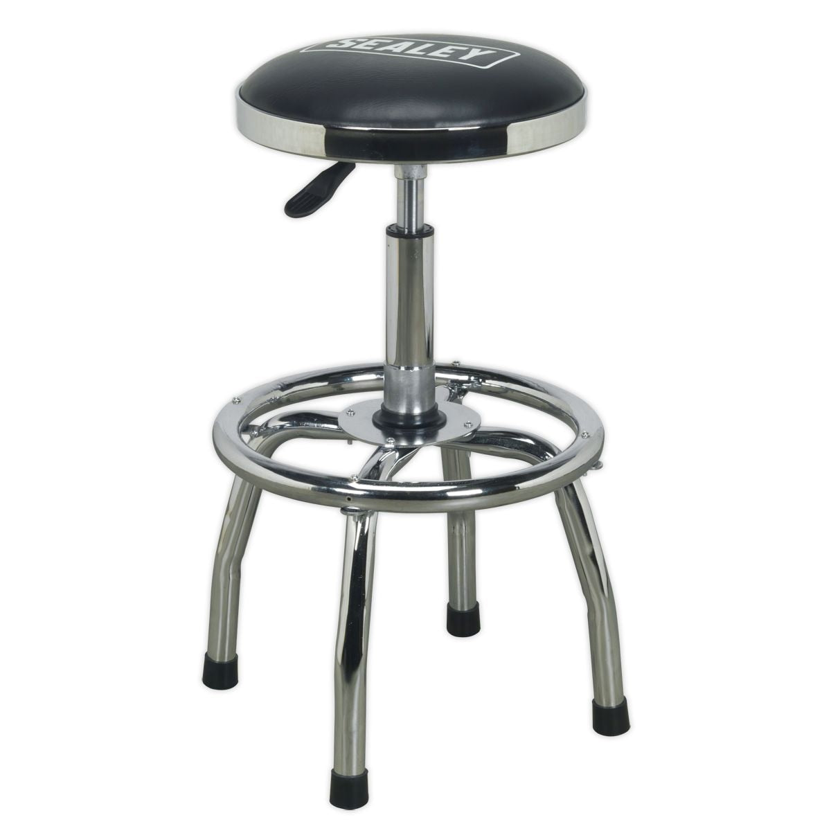 Sealey Pneumatic Stool Heavy-Duty Workshop with Adjustable Height Swivel Seat - Image 1