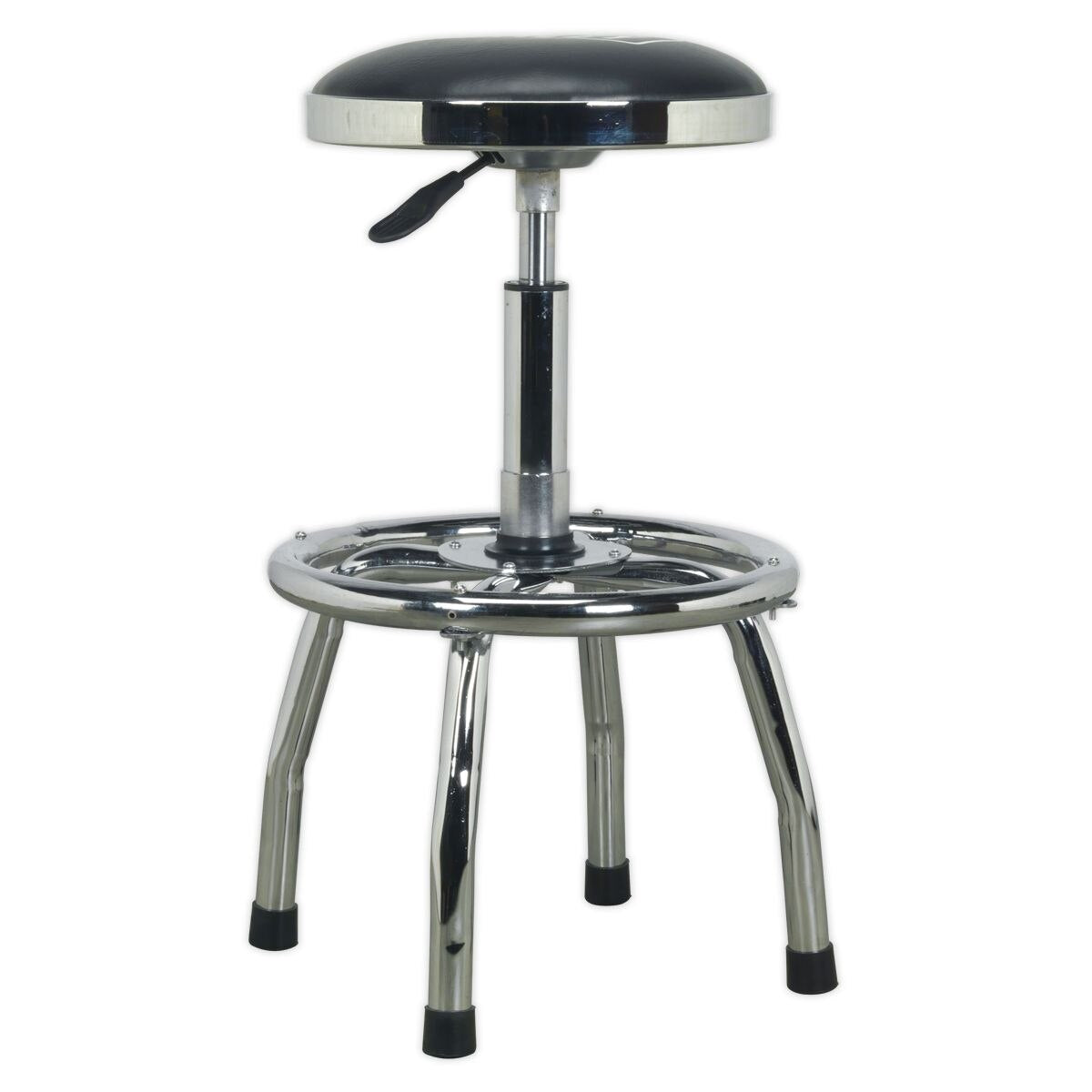 Sealey Pneumatic Stool Heavy-Duty Workshop with Adjustable Height Swivel Seat - Image 2