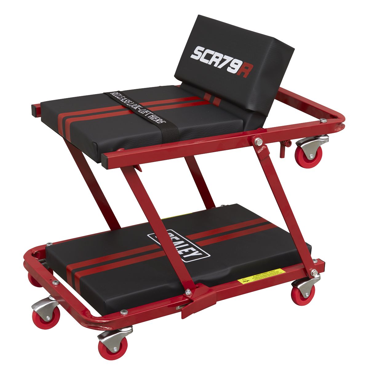 Sealey Steel Creeper/Seat with 7 Wheels & Adjustable Head Rest - Image 2