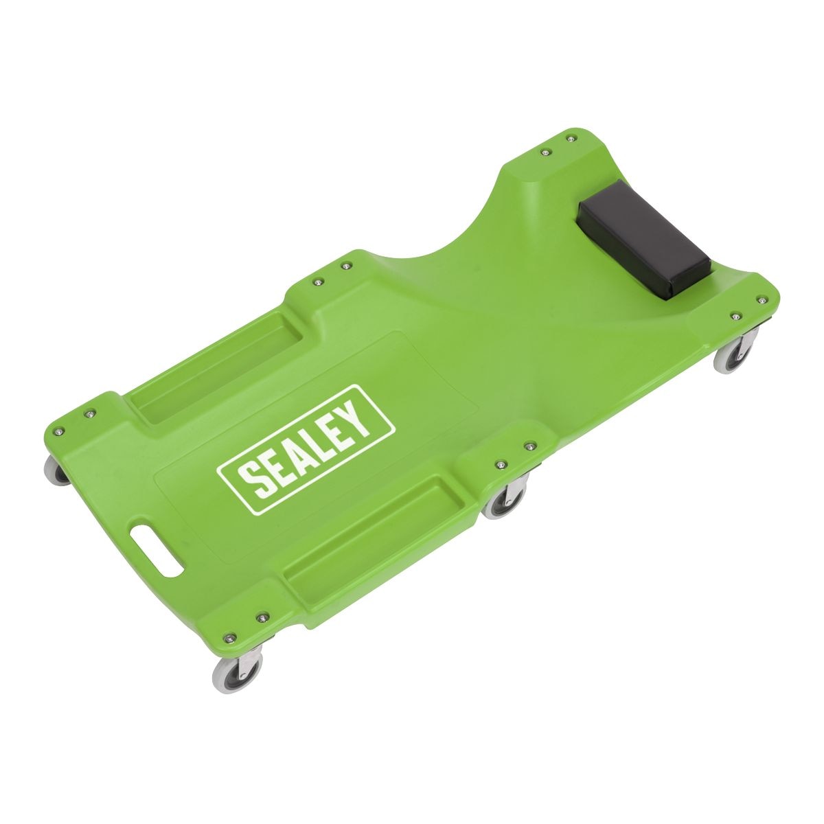 Sealey Composite Creeper with 6 Wheels - Hi-Vis Green - Image 1