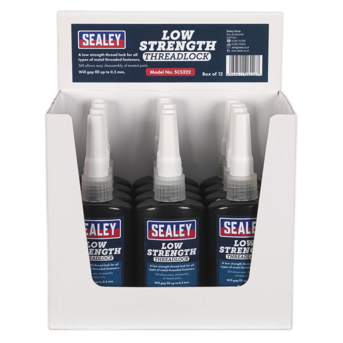 Sealey Low Strength Thread Lock 50ml - Pack of 12 - Image 2