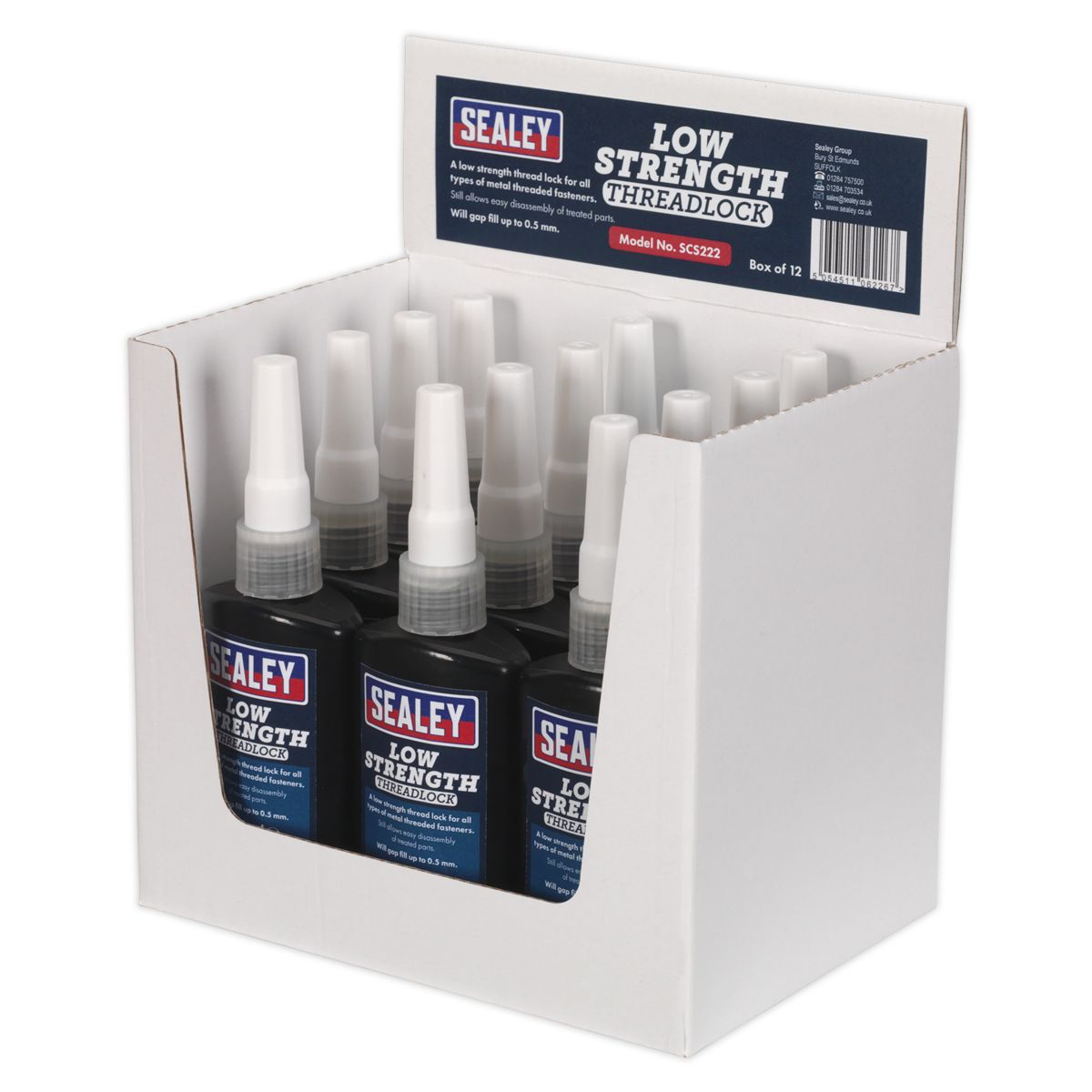Sealey Low Strength Thread Lock 50ml - Pack of 12 - Image 5