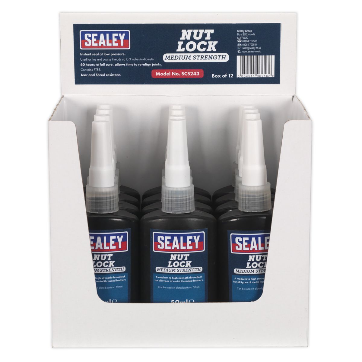 Sealey Medium Strength Nut Lock 50ml - Pack of 12 - Image 3