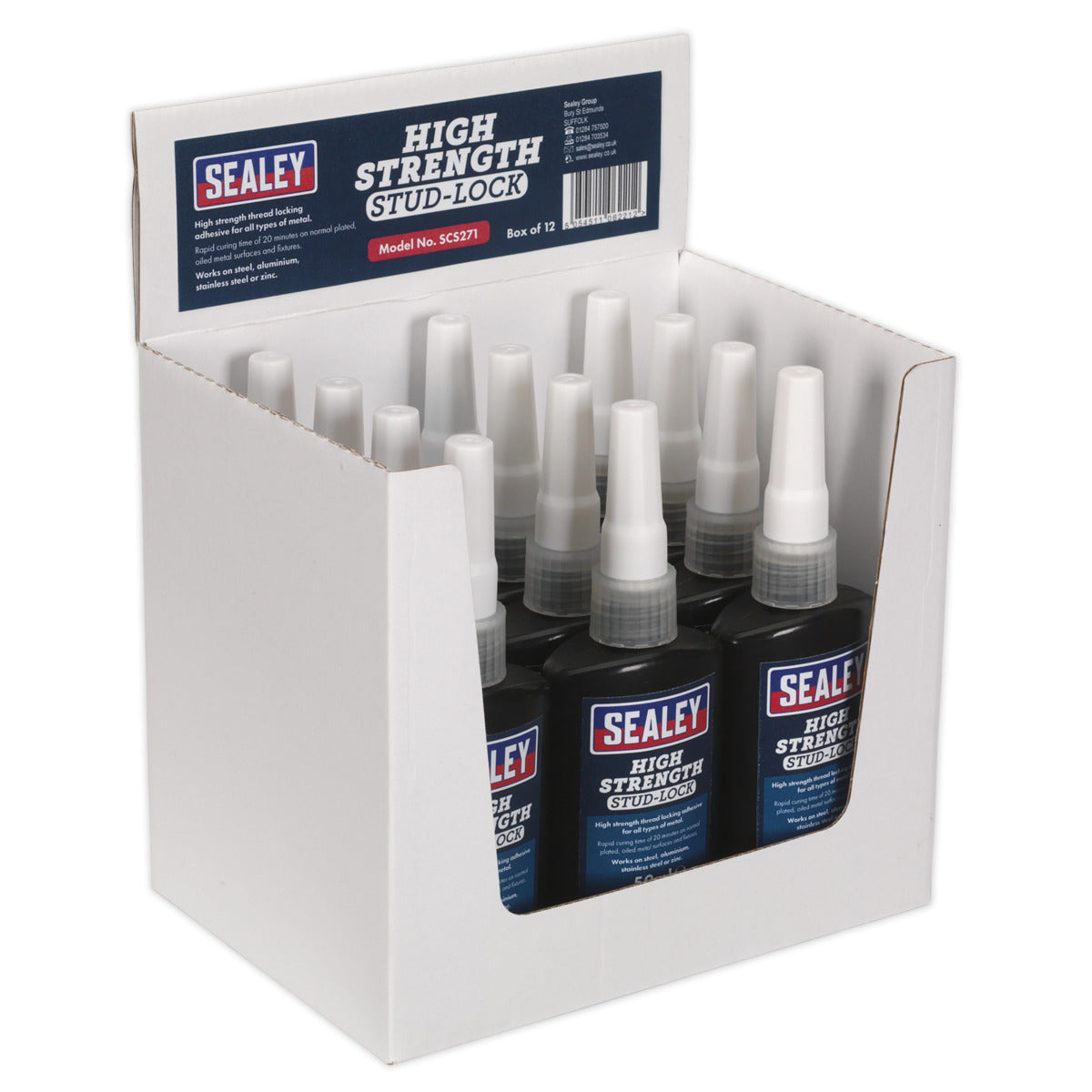 Sealey High Strength Stud Lock 50ml - Pack of 12 SCS271