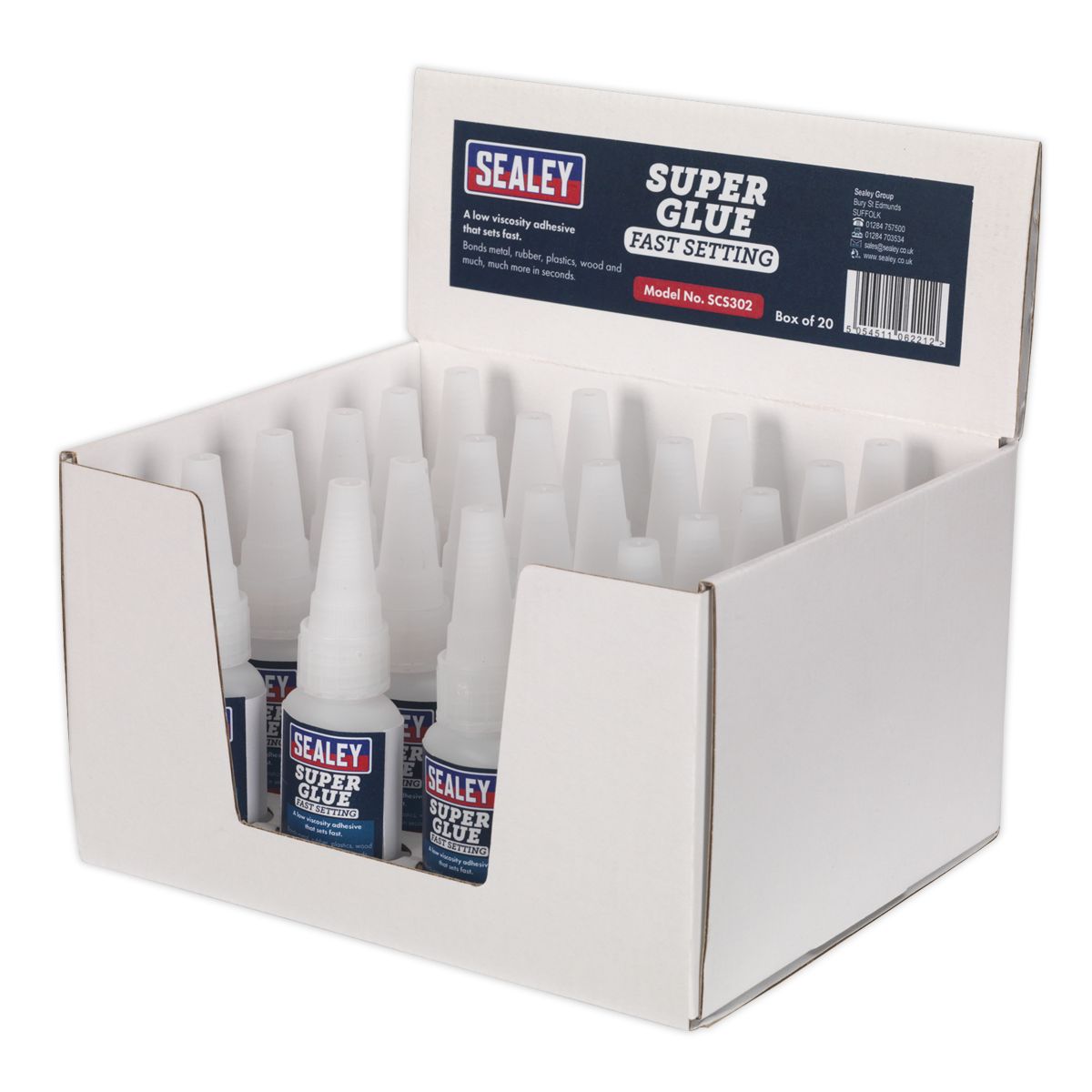 Sealey Fast Setting Super Glue 20g - Pack of 20 - Image 2
