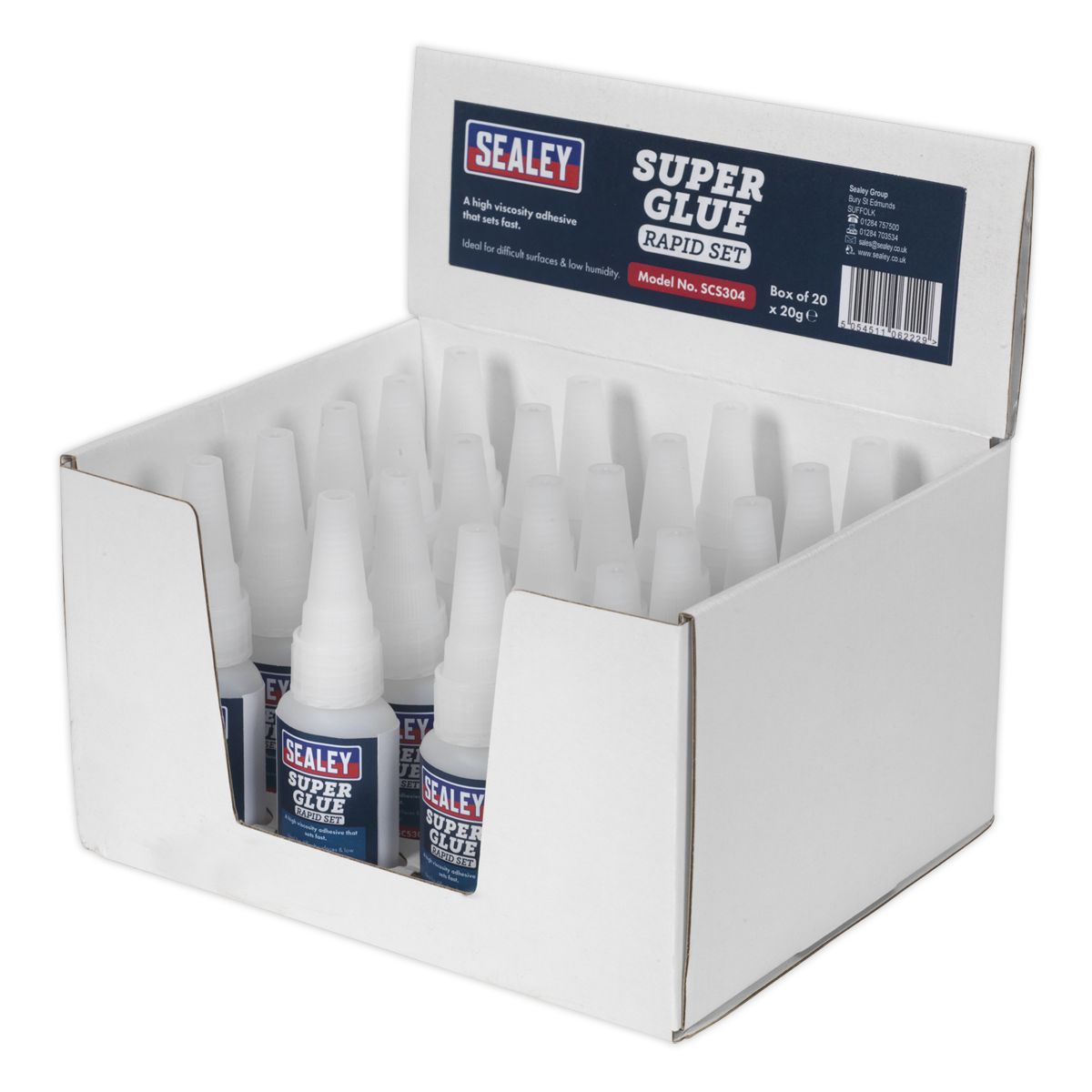 Sealey Rapid Set Super Glue 20g - Pack of 20 - Image 2