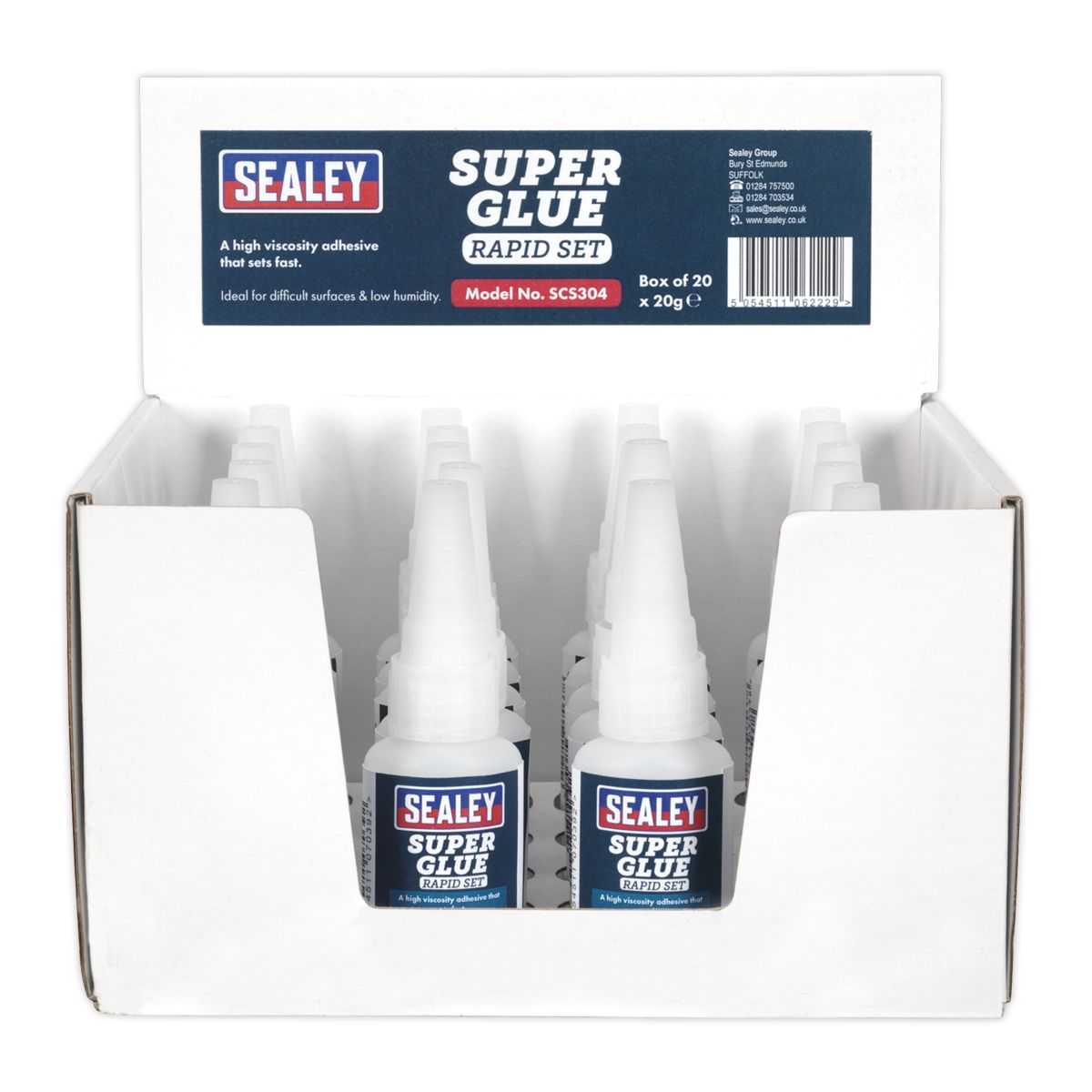 Sealey Rapid Set Super Glue 20g - Pack of 20 - Image 3