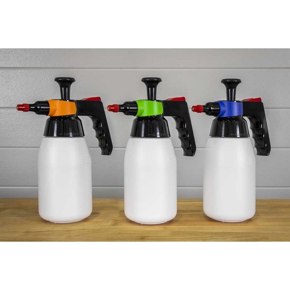 Sealey Premium Pressure Solvent Sprayers & Colour-Coded Caps Combo 1L SCSGCOMBO