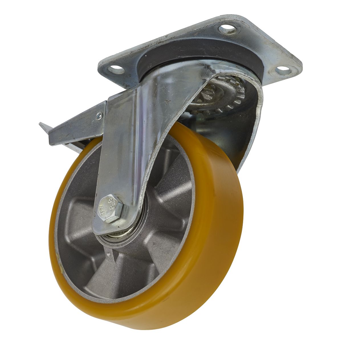 Sealey 160mm Castor Wheel with Swivel Plate & Total Lock - Image 1