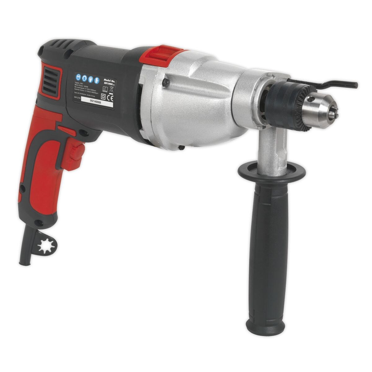 Sealey 13mm 2 Mechanical/Variable Speed Hammer Drill 1050W/230V - Image 5