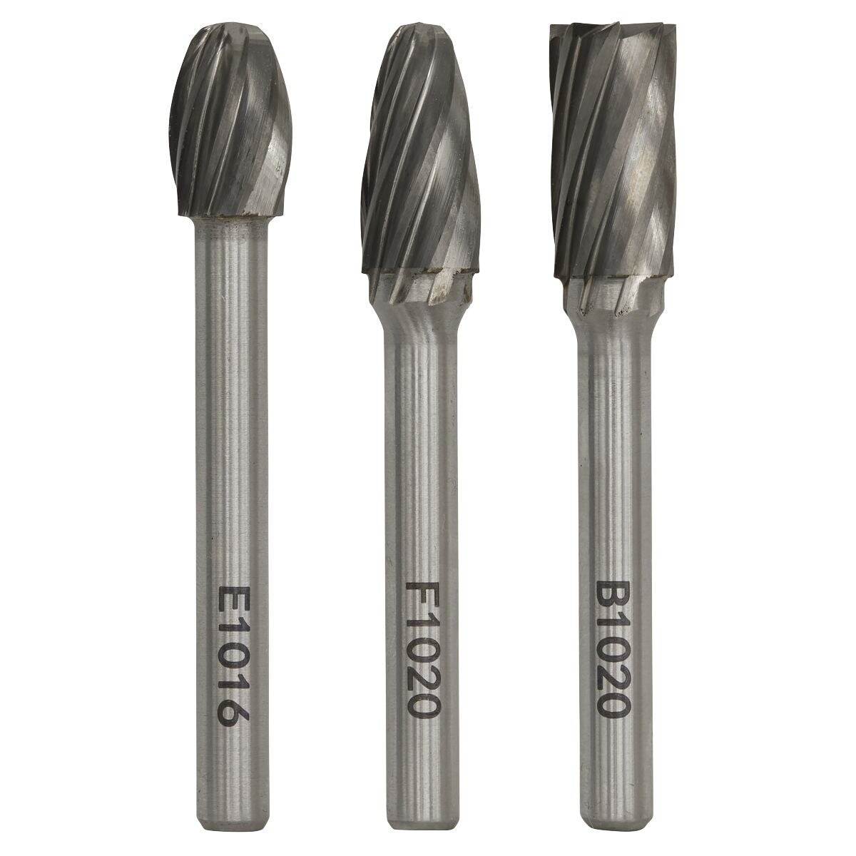 Sealey Tungsten Carbide Rotary Burr Set 3pc - Ripper/Coarse - Image 3