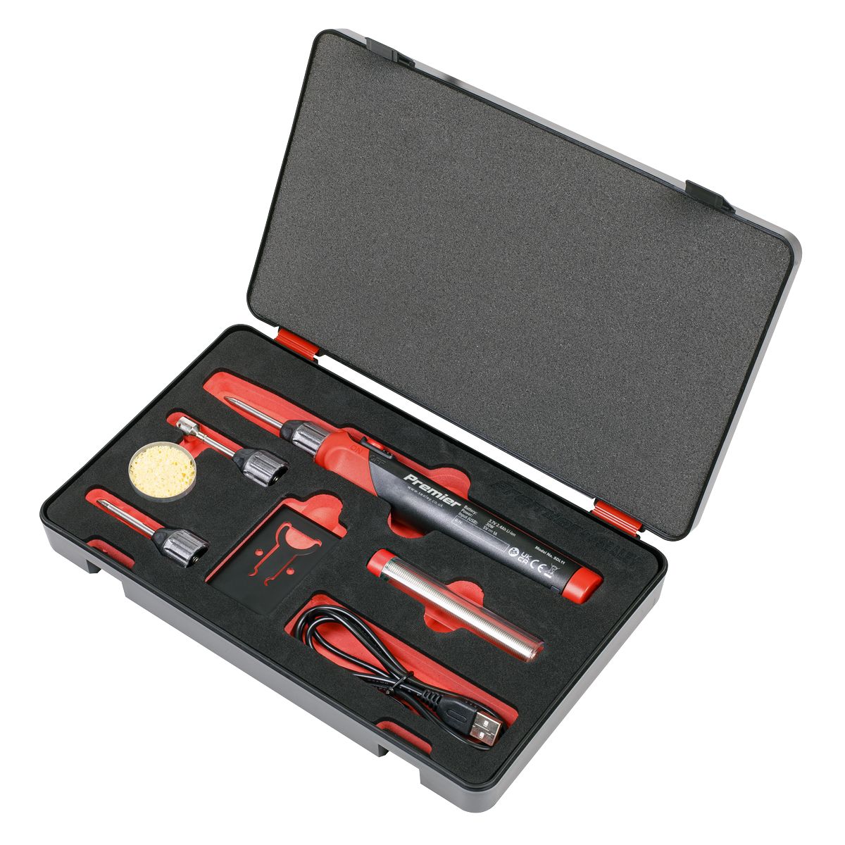 Sealey Premier Rechargeable Soldering Iron Kit 30W - Image 2