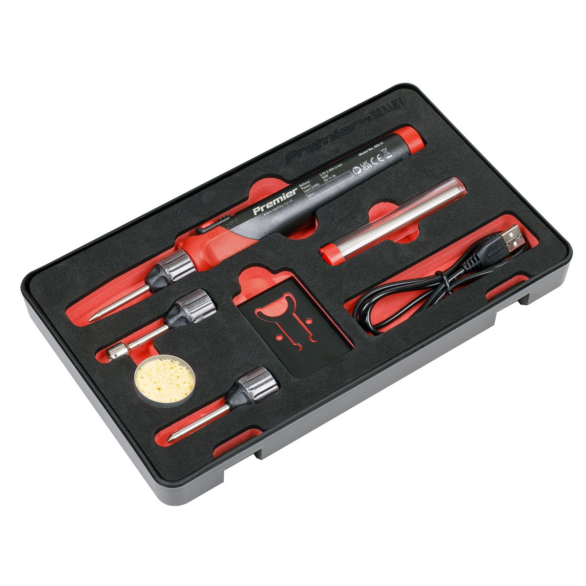 Sealey Premier Rechargeable Soldering Iron Kit 30W - Image 4