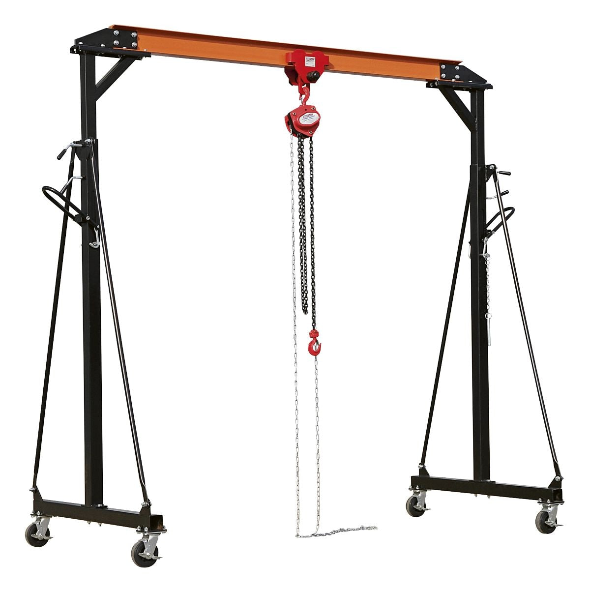 Sealey Portable Lifting Adjustable Gantry Crane 1 Tonne & Hoist Combo - Image 1