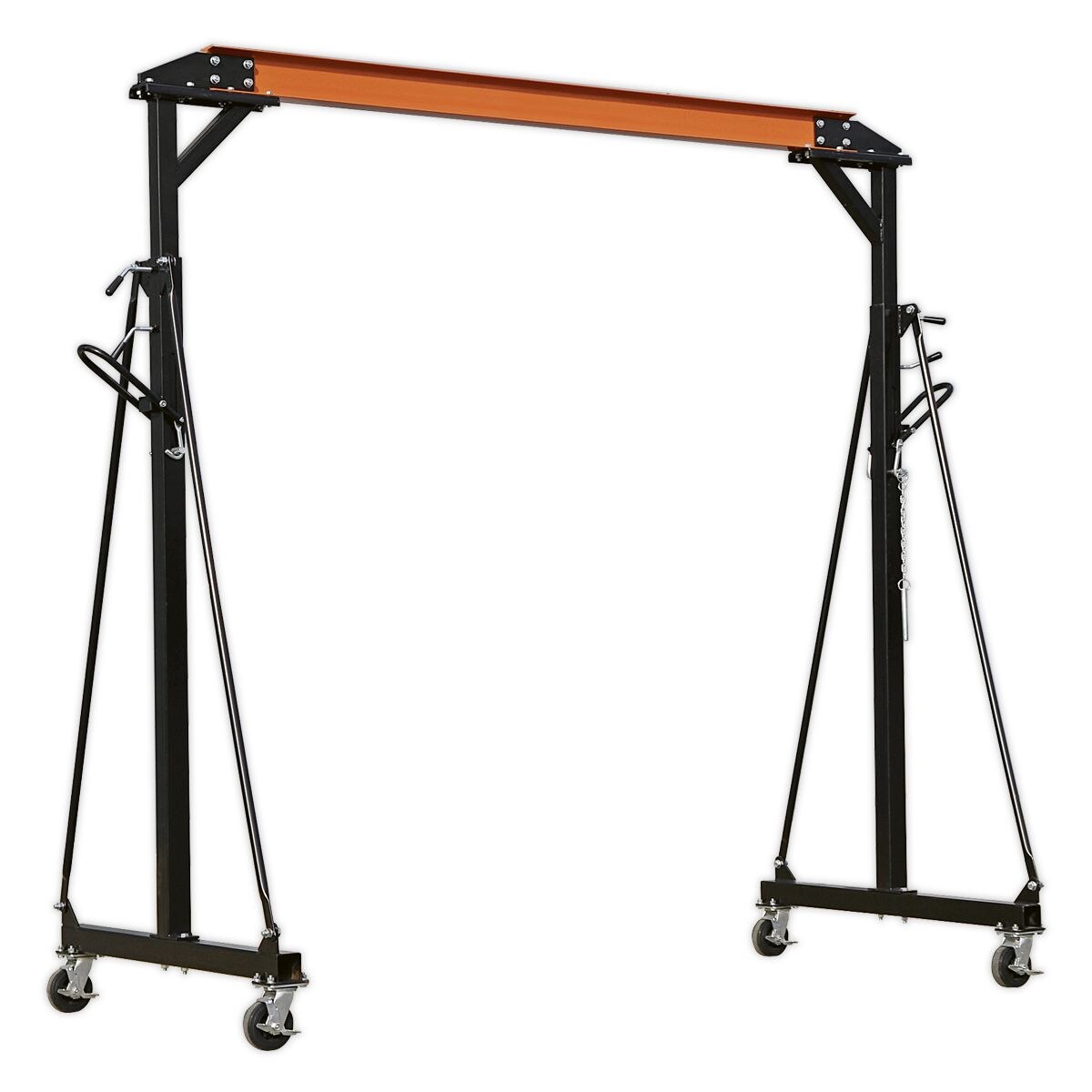 Sealey Portable Lifting Adjustable Gantry Crane 1 Tonne & Hoist Combo - Image 2