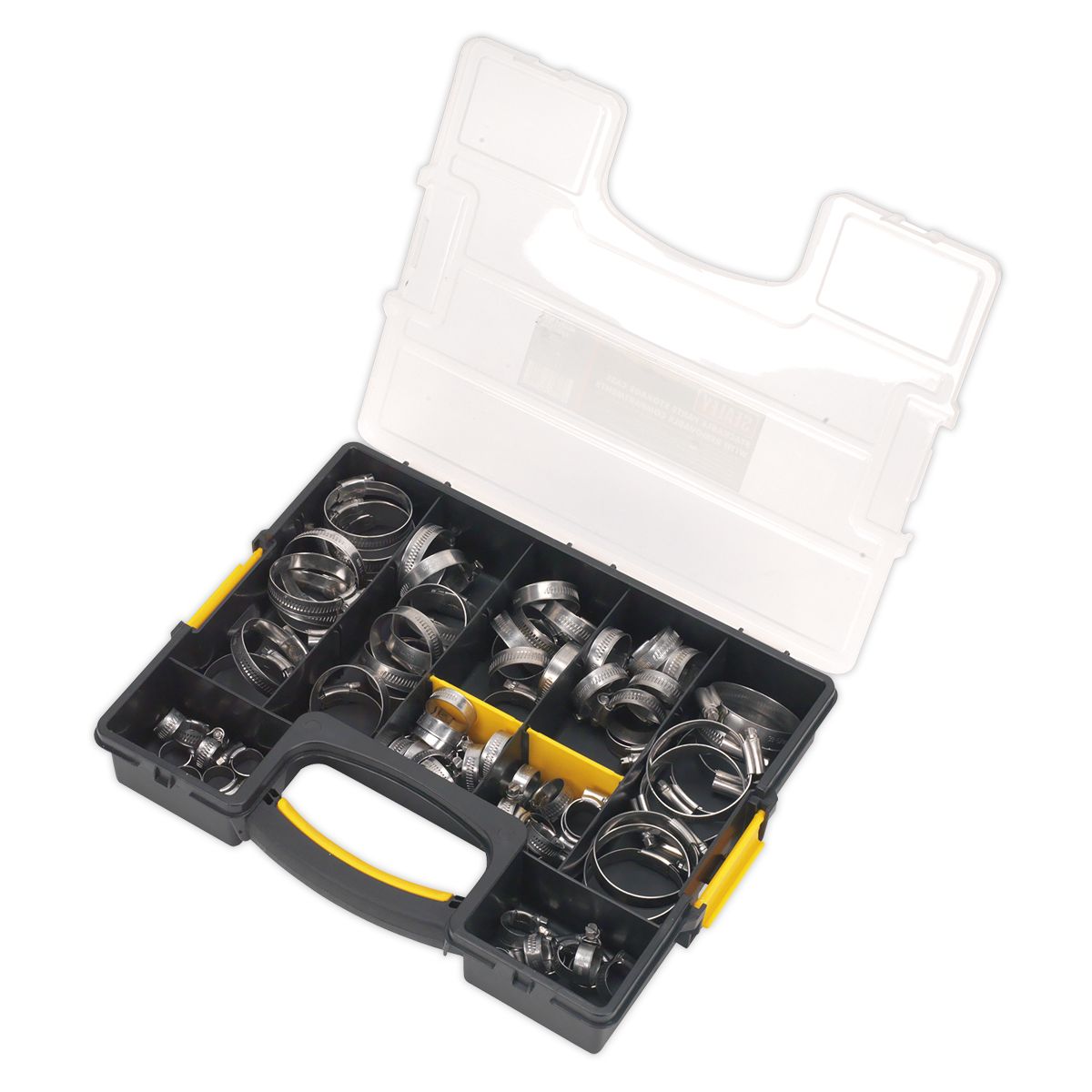 Sealey Stainless Steel Hose Clip Assortment 10-57mm 90pc - Image 2