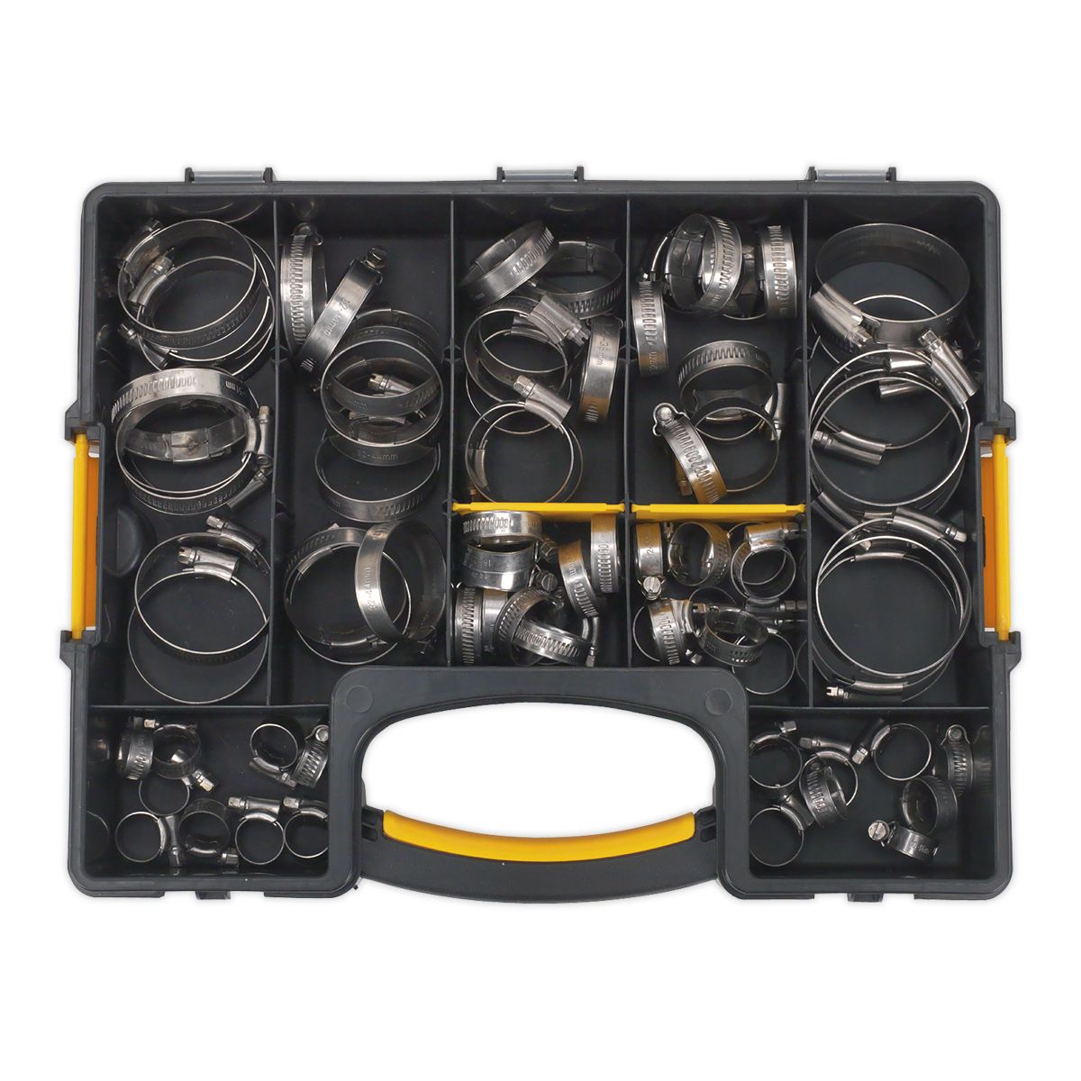Sealey Stainless Steel Hose Clip Assortment 10-57mm 90pc - Image 3