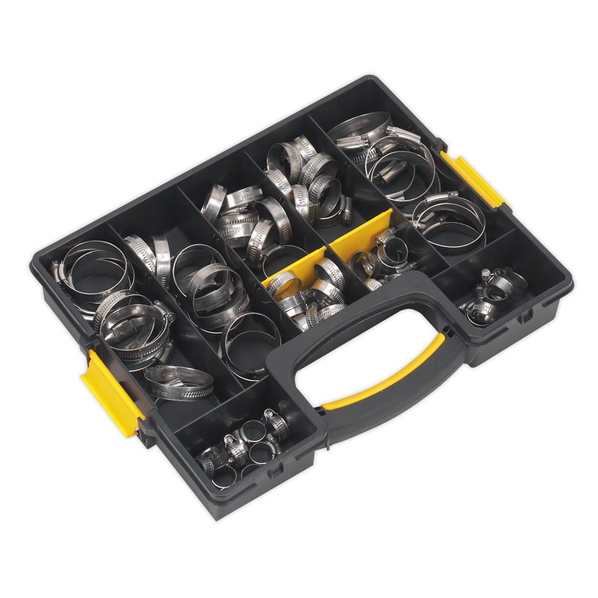 Sealey Stainless Steel Hose Clip Assortment 10-57mm 90pc - Image 4