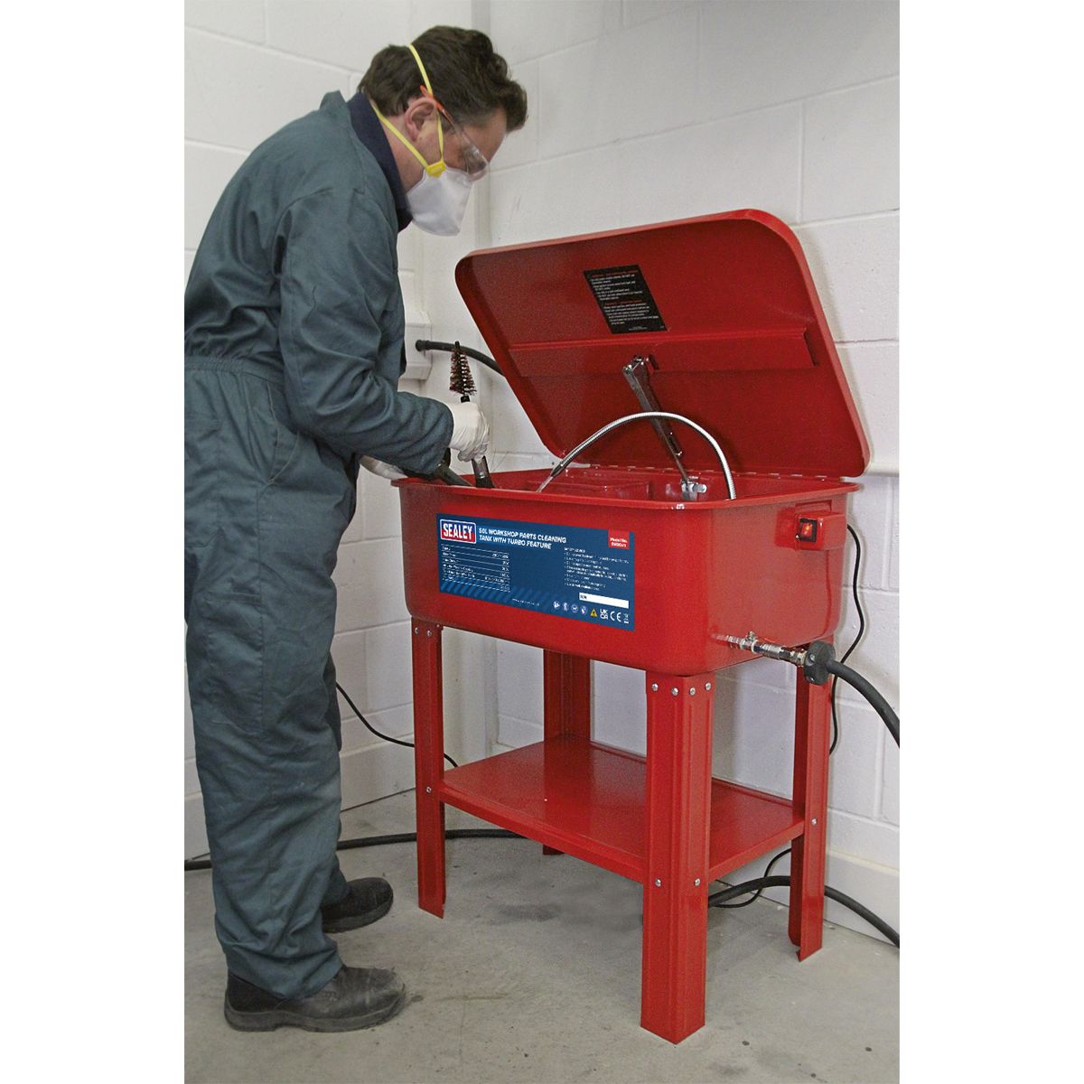 Sealey Workshop Parts Washer with Turbo Feature 50L - Image 5