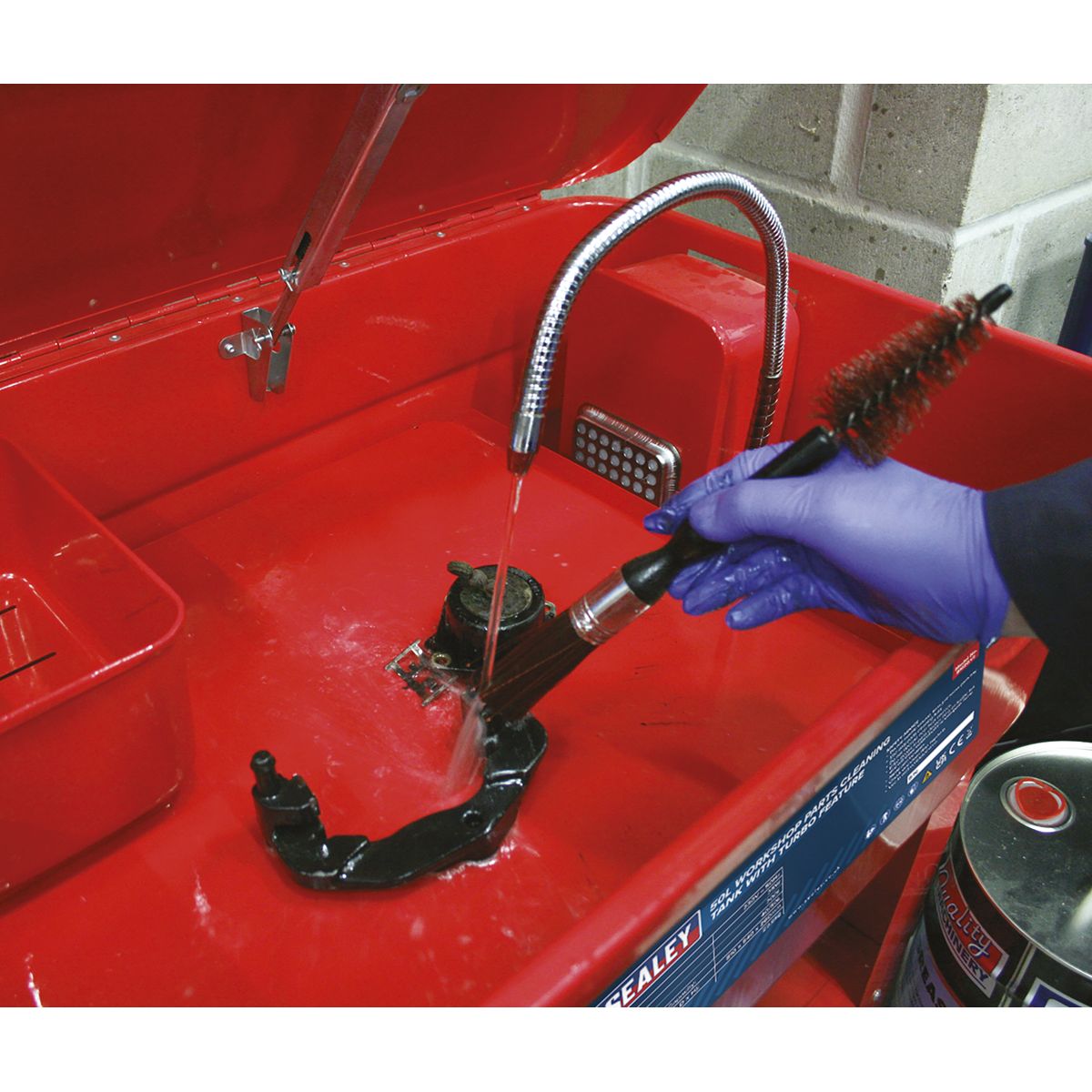 Sealey Workshop Parts Washer with Turbo Feature 50L - Image 8
