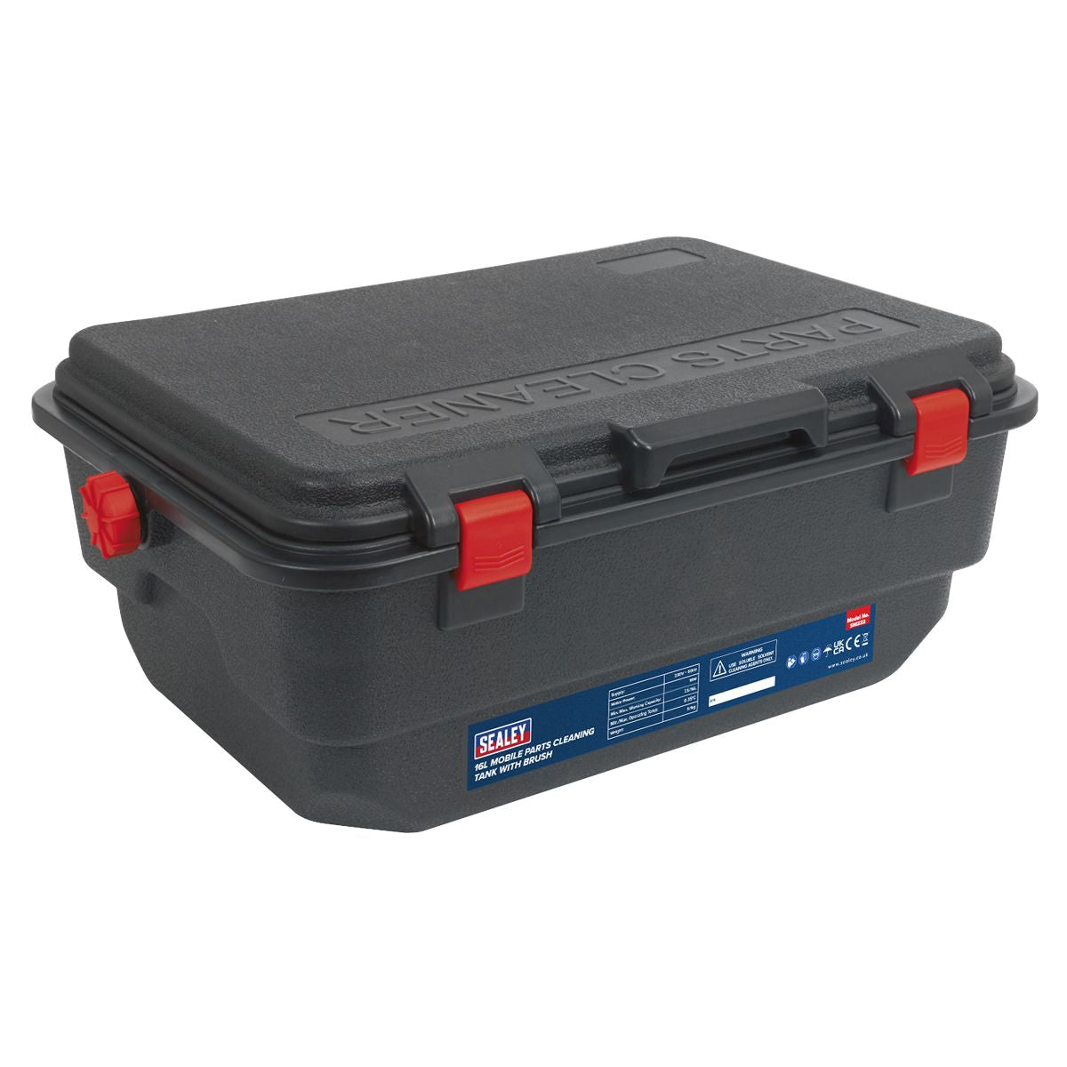 Sealey Mobile Parts Cleaning Tank with Brush 16L - Image 5
