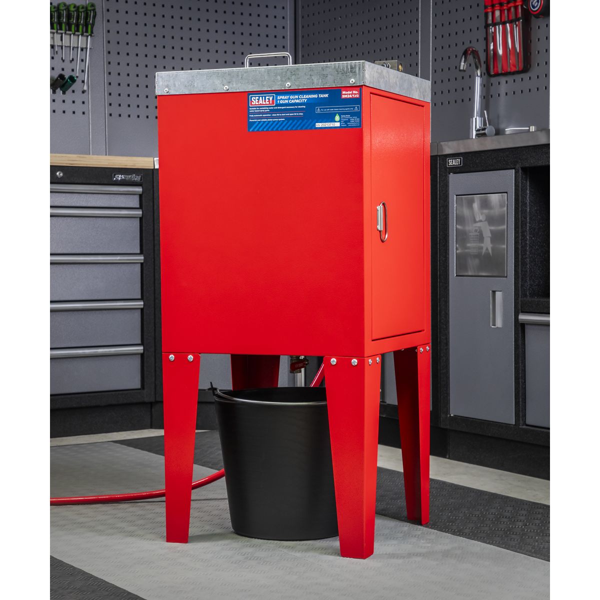 Sealey Spray Gun Cleaning Tank 1 Gun Capacity - Image 5