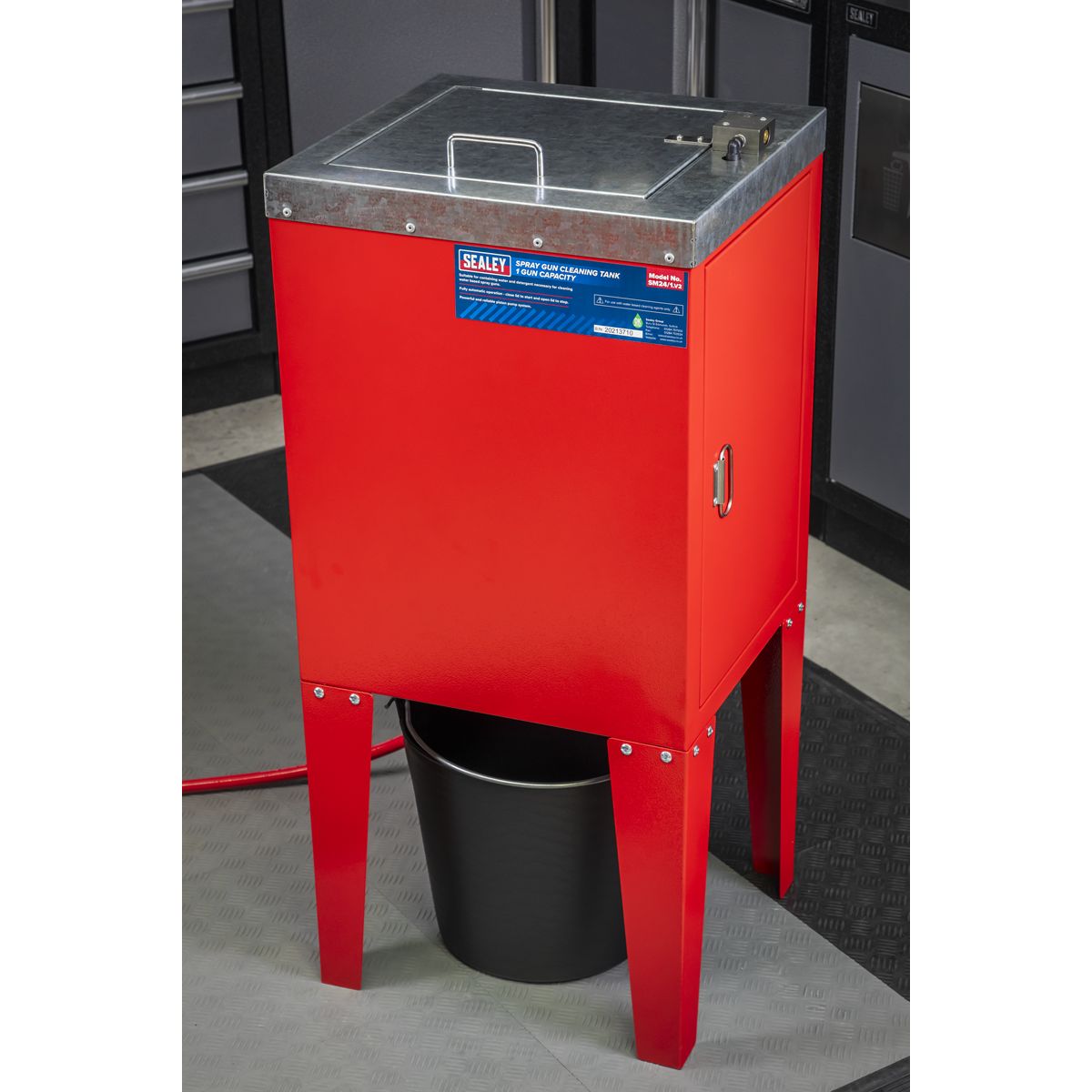 Sealey Spray Gun Cleaning Tank 1 Gun Capacity - Image 6