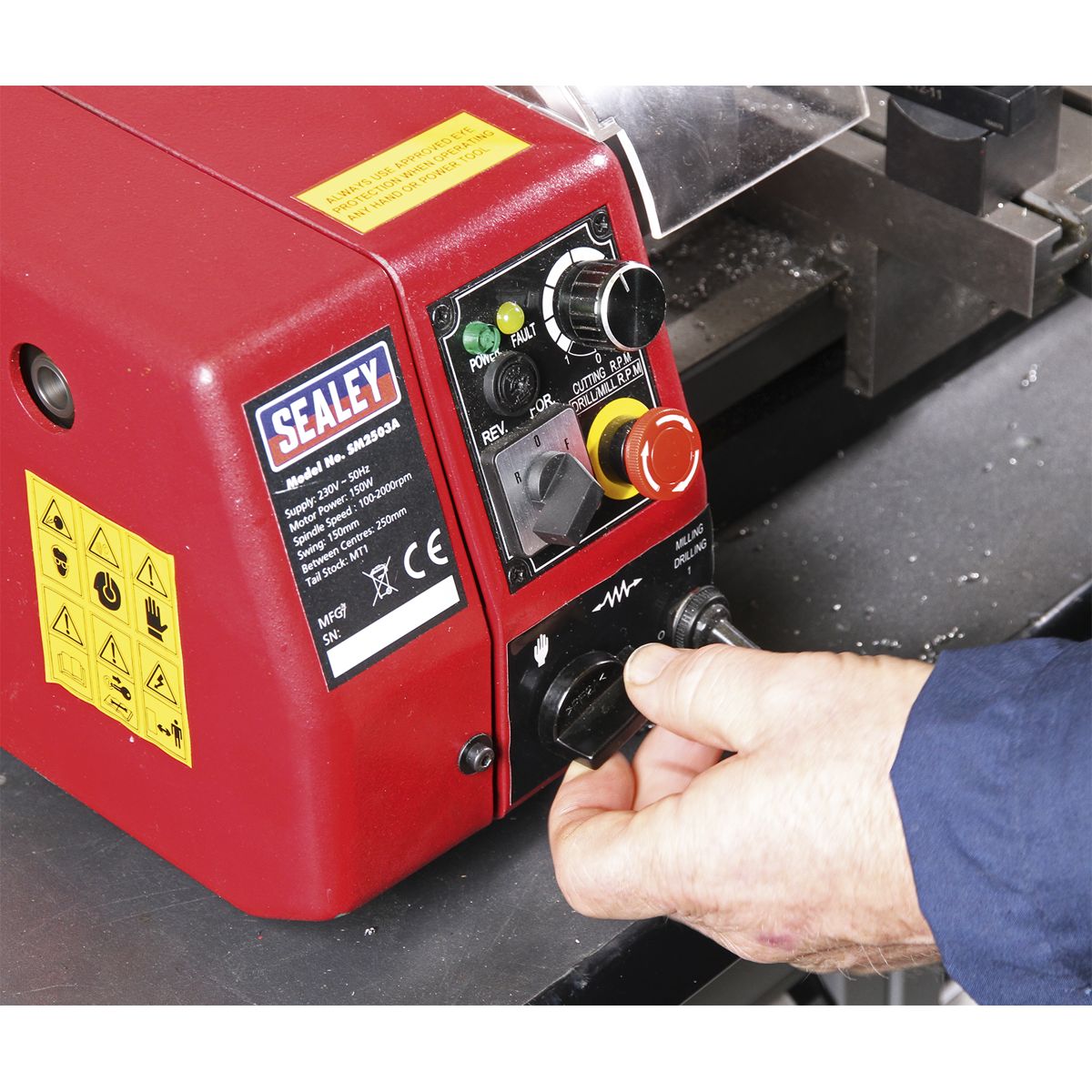 Sealey Mini Lathe & Drilling Machine - Image 2