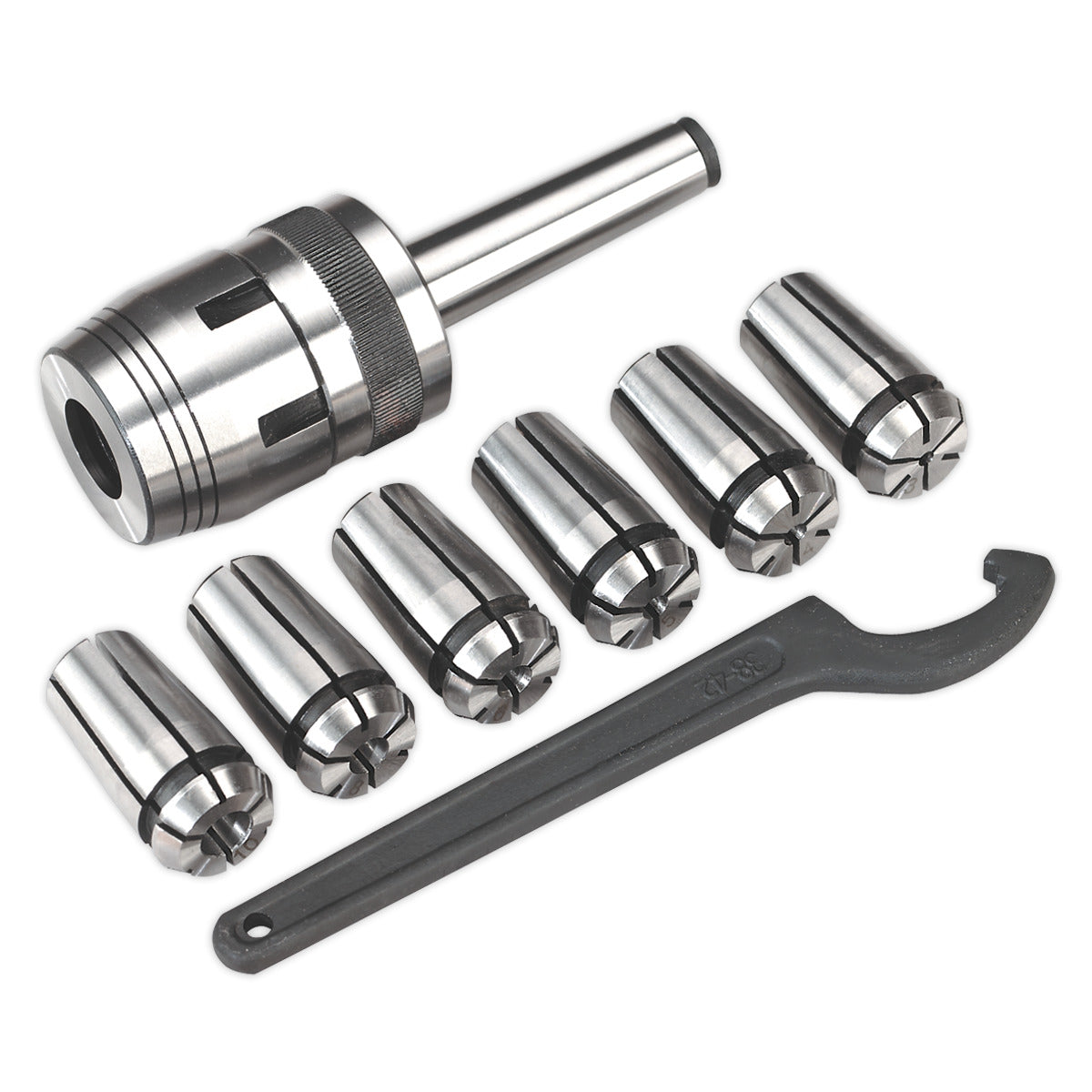 Sealey Mill Chuck Set MT2-M10 3-10mm SM2503MCSET