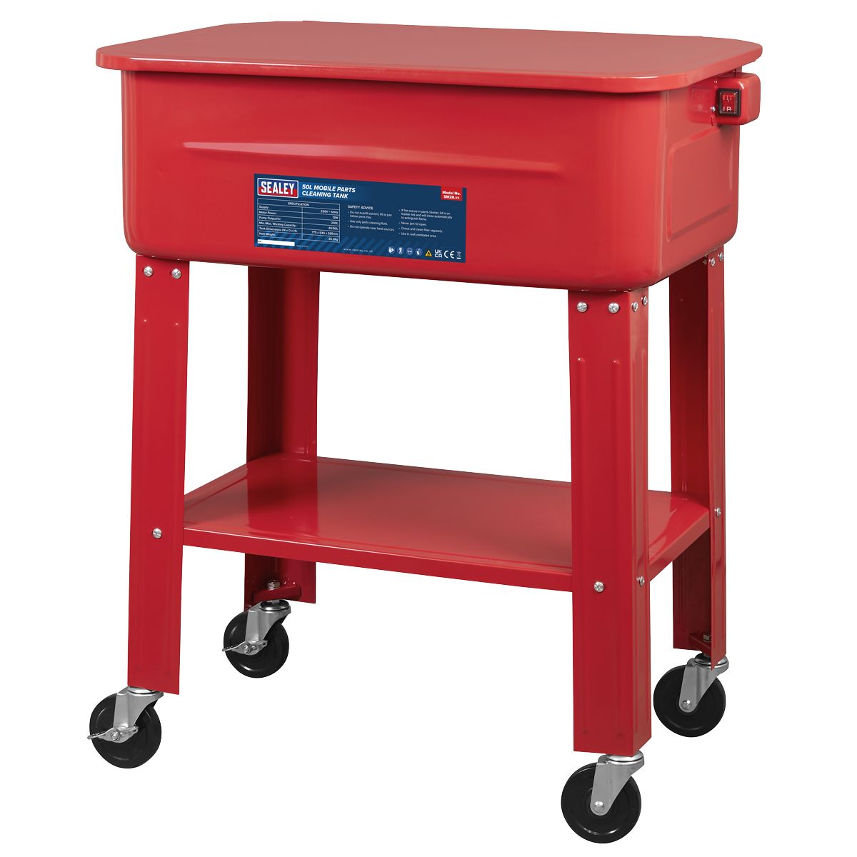Sealey Mobile Parts Washer 50L - Image 5