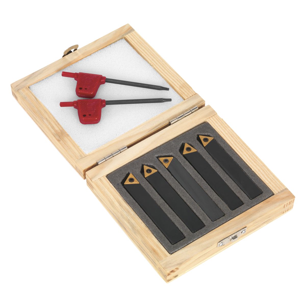 Sealey Indexable Lathe Turning Tool Set 8mm 5pc - Image 2