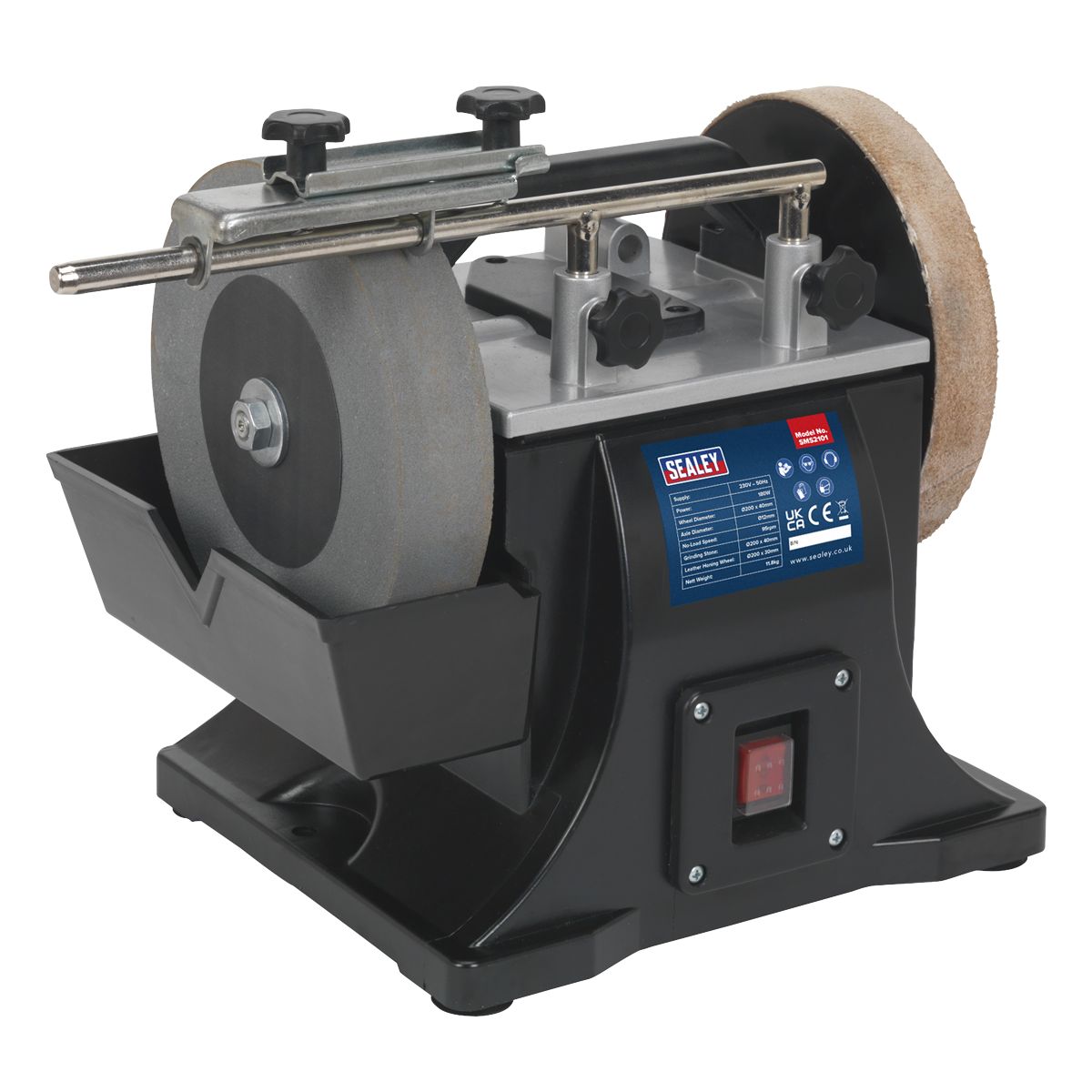 Sealey 200mm Sharpener with Honing Wheel 180W - SMS2101